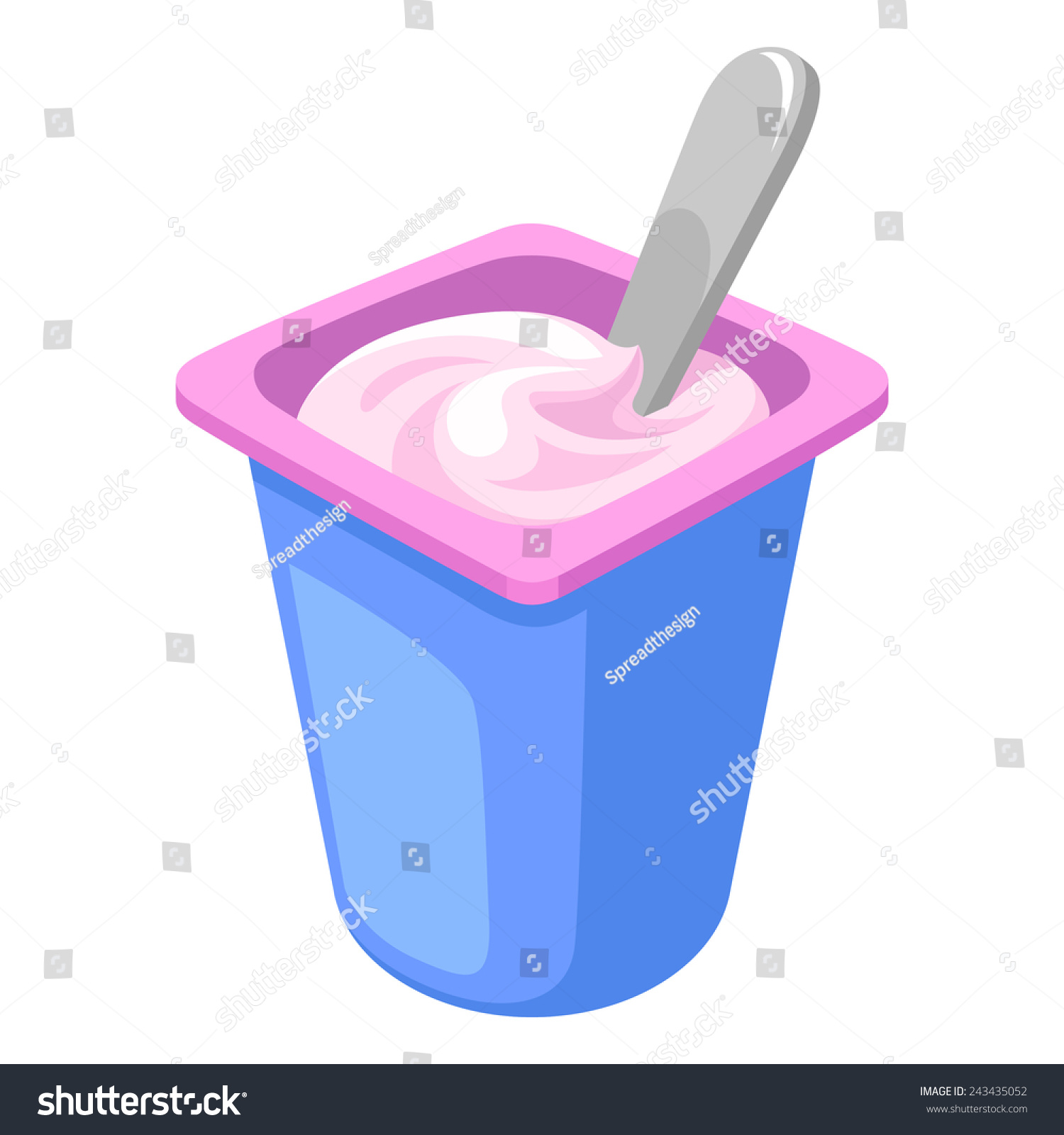 Йогурт для детей на прозрачном фоне