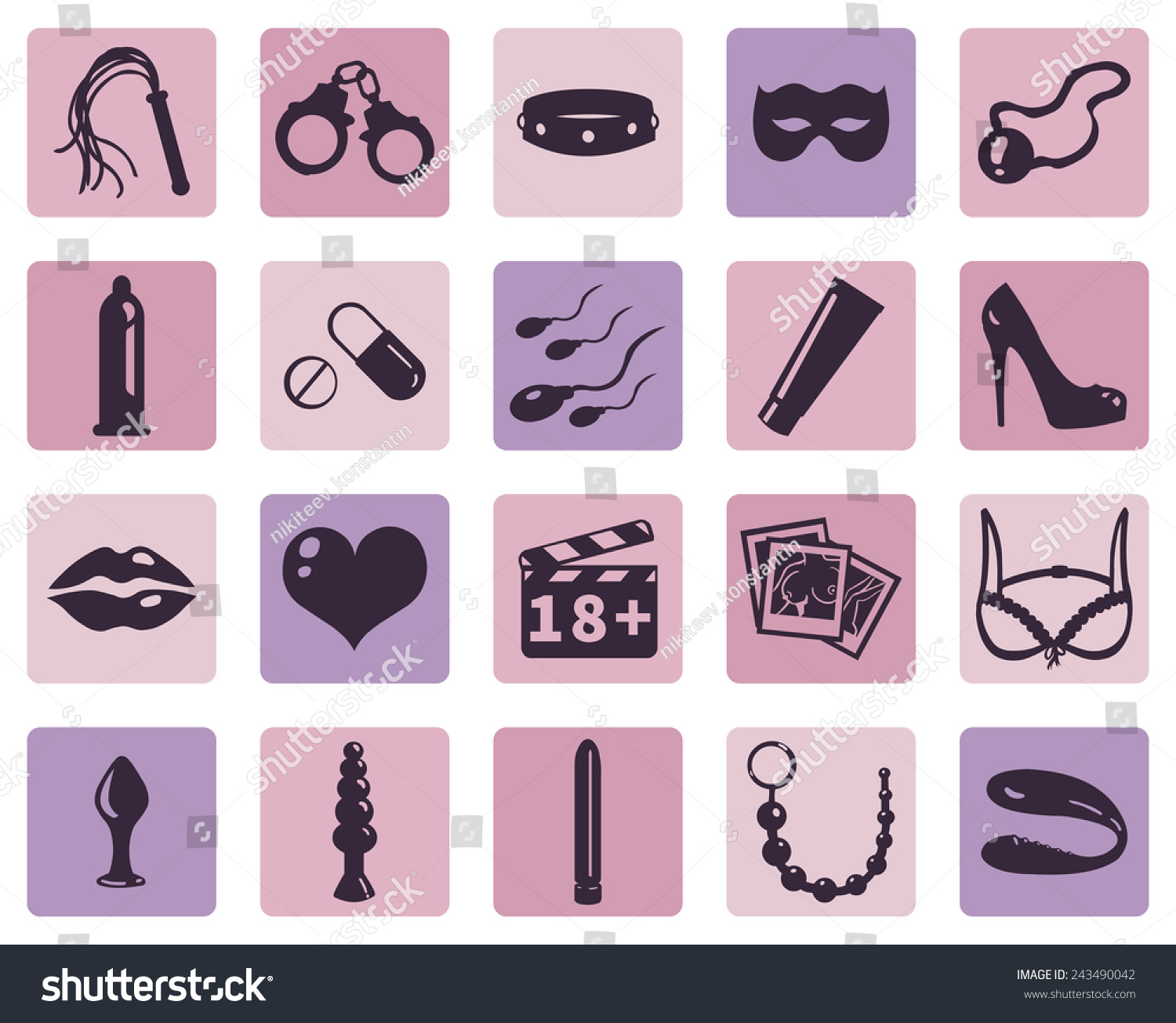 Vector Set Sex Shop Icons Stock Vector Royalty Free 243490042 Shutterstock 5326