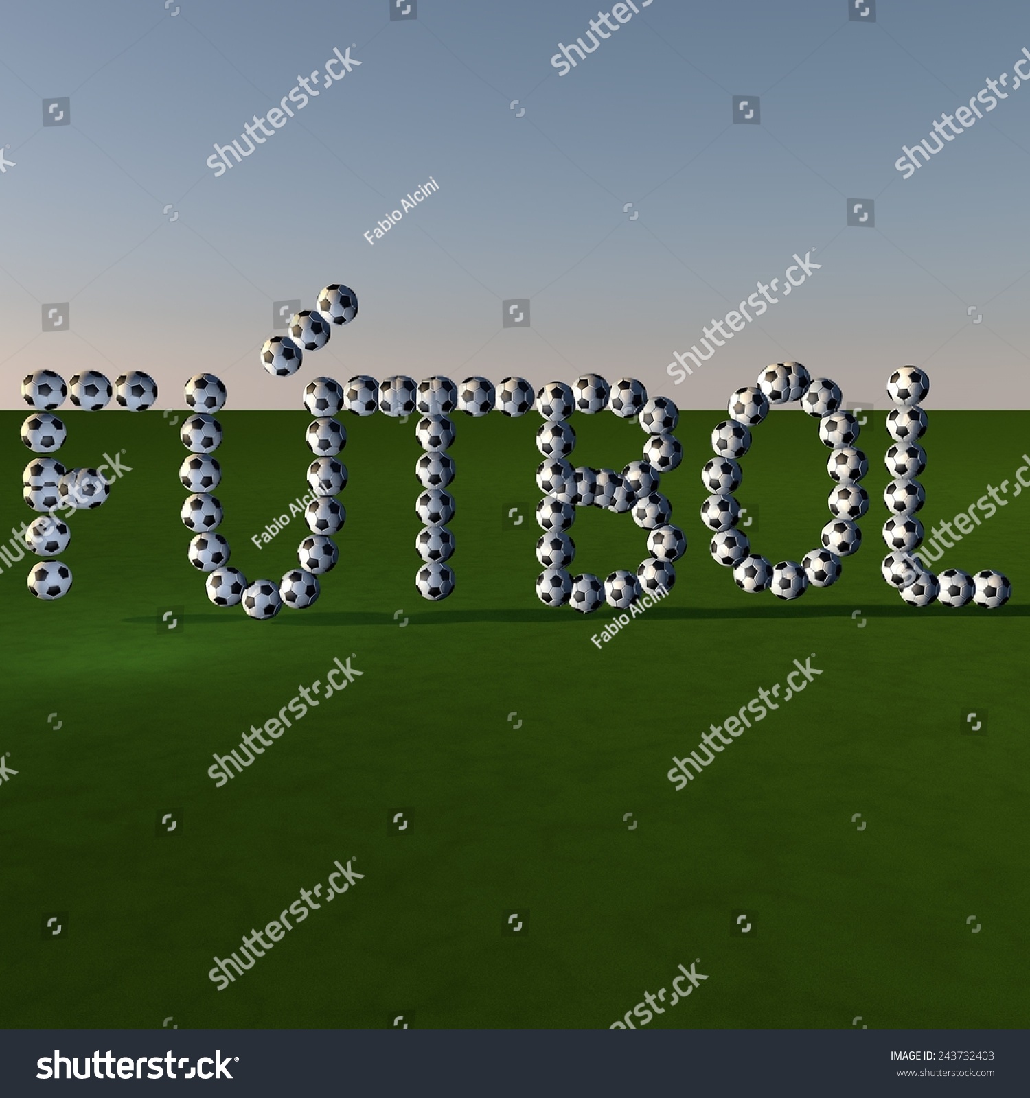 word-spanish-football-soccer-3d-render-stock-illustration-243732403