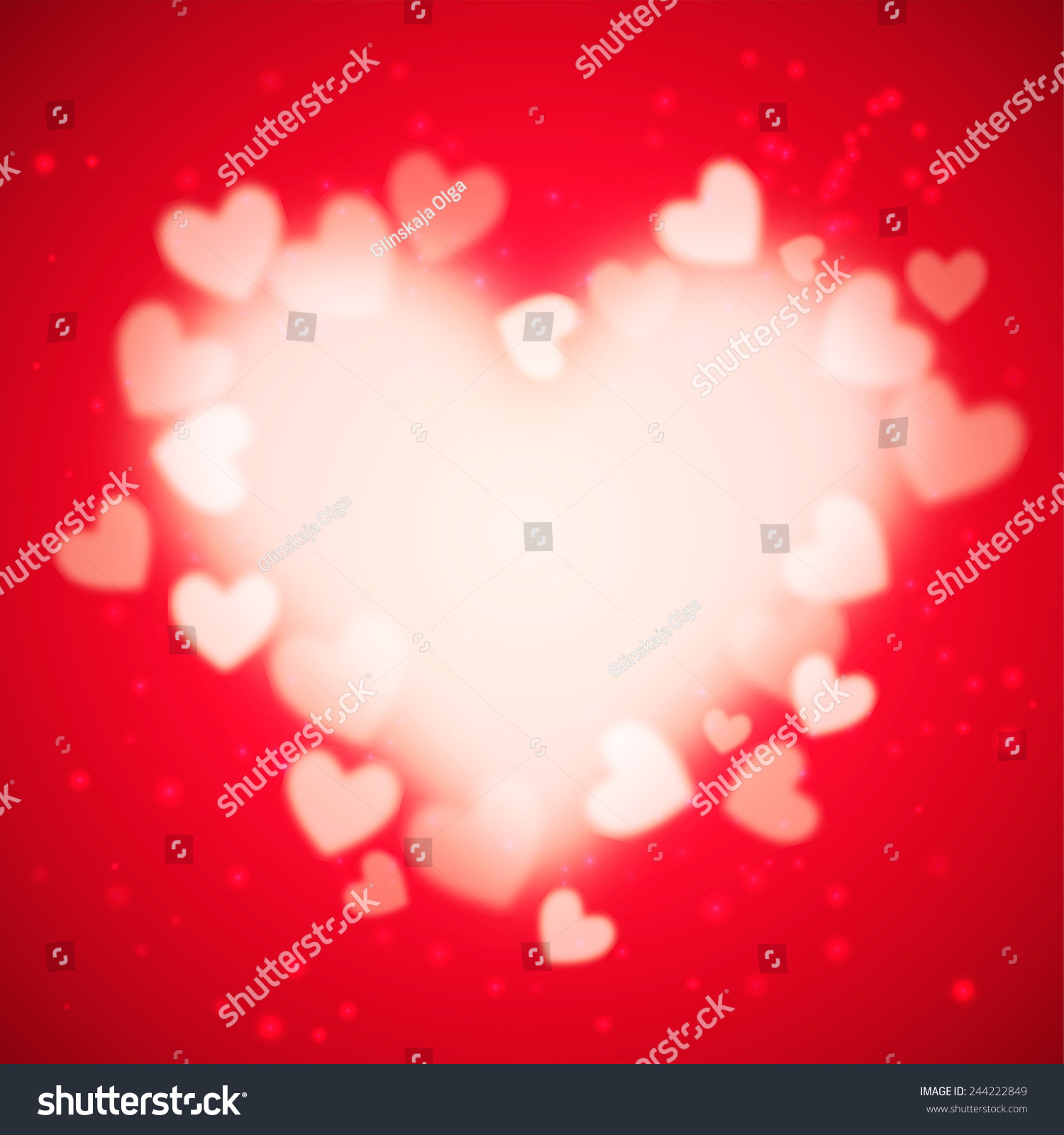 Heart Valentine Light Vector Background Stock Vector (Royalty Free