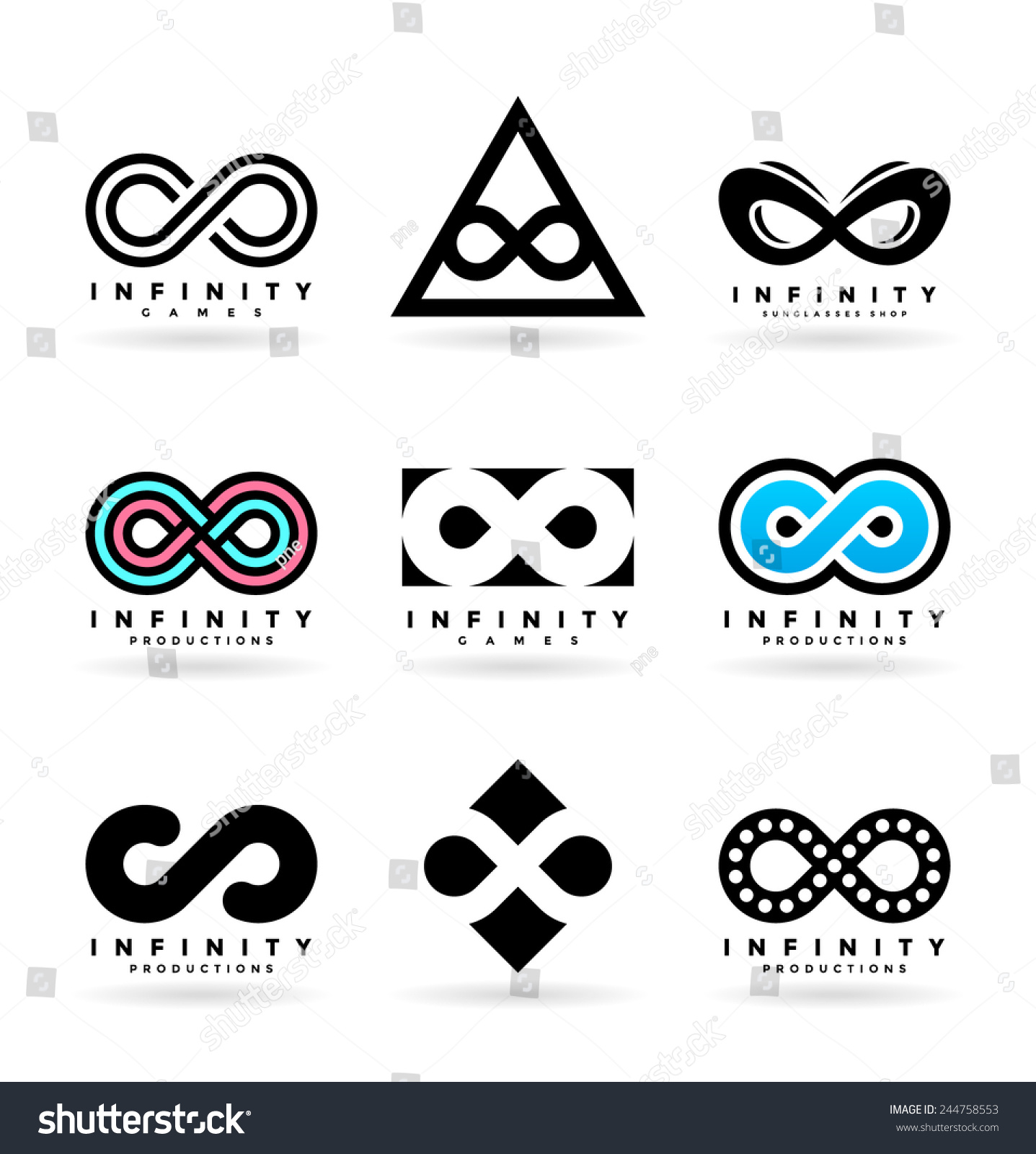 Infinity Symbols 3 Stock Vector (Royalty Free) 244758553 | Shutterstock