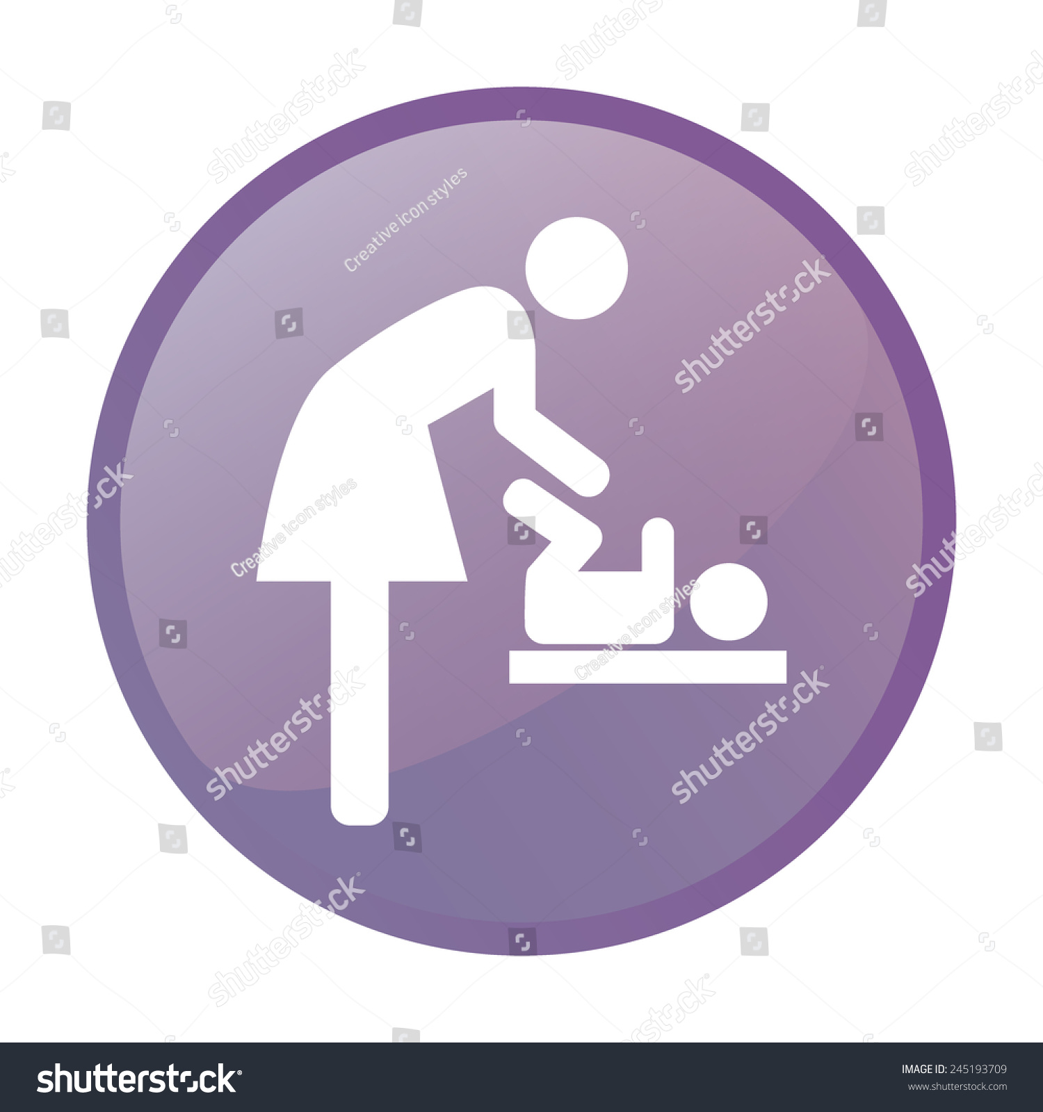 Symbol Women Baby Baby Changing Vector Stock Vector (Royalty Free ...