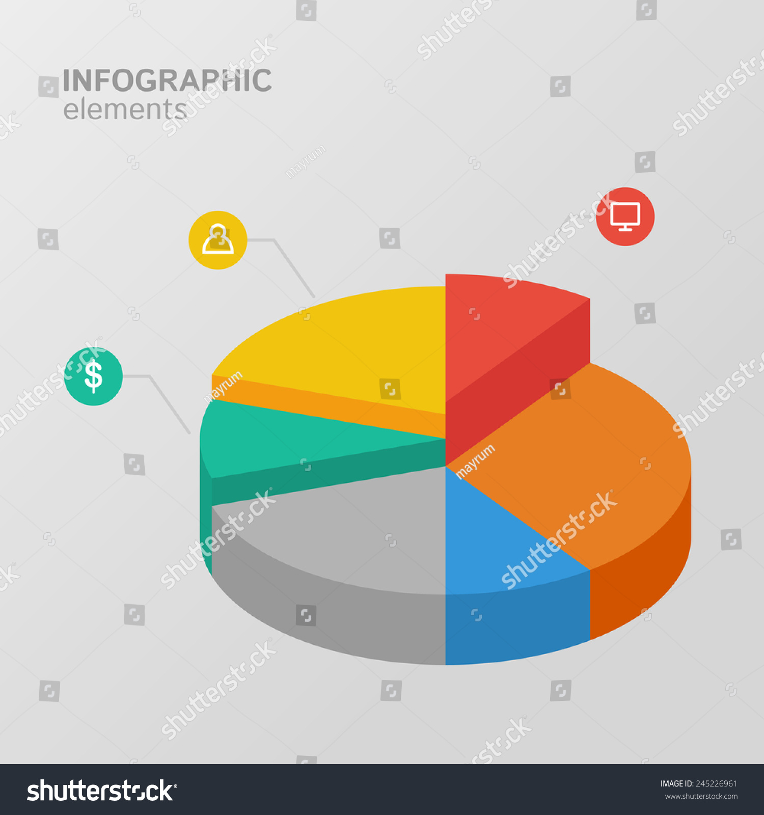 Pie Diagram Infographic Stock Vector (Royalty Free) 245226961 ...