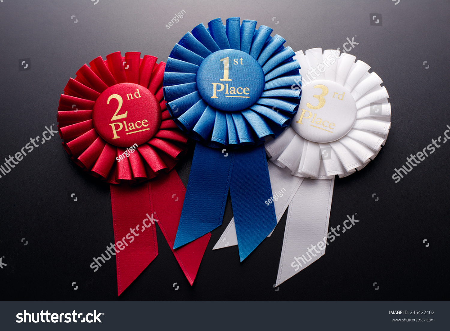 1st 2nd 3rd Place Pleated Ribbon Stock Photo 245422402 | Shutterstock