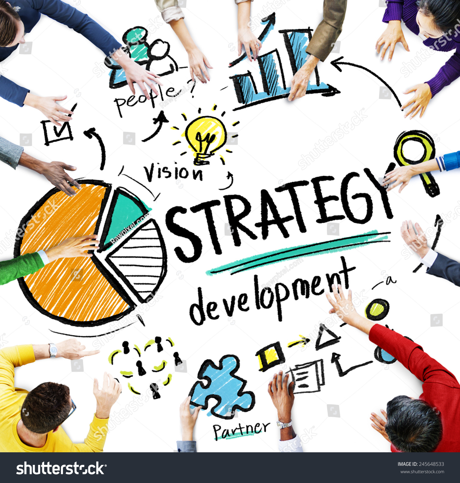 Tinder. Foreros medios hablando sobre técnicas de cortejo - Página 10 Stock-photo-strategy-development-goal-marketing-vision-planning-business-concept-245648533