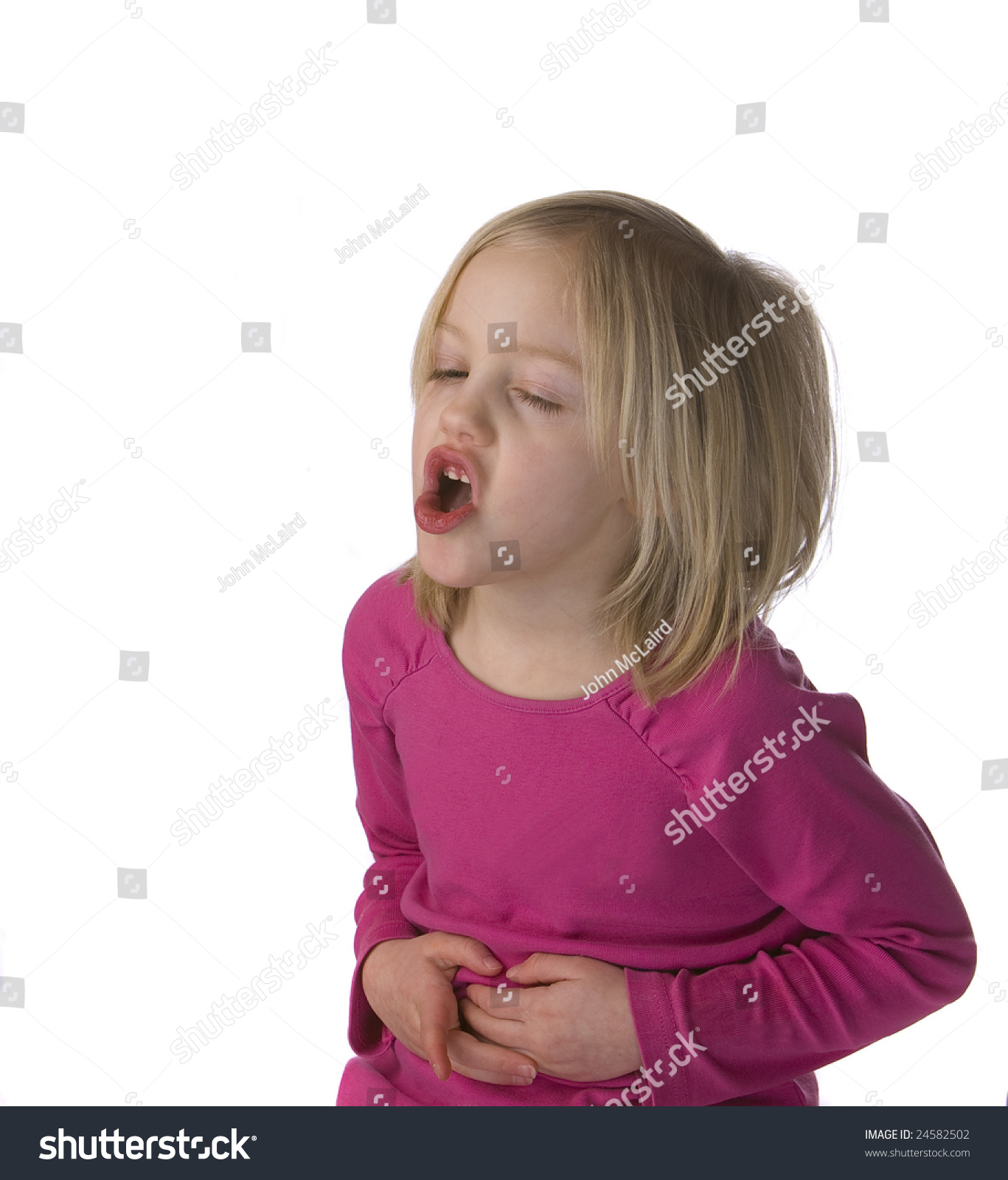 Child Moaning Stomach Ache On White Stock Photo 24582502 Shutterstock