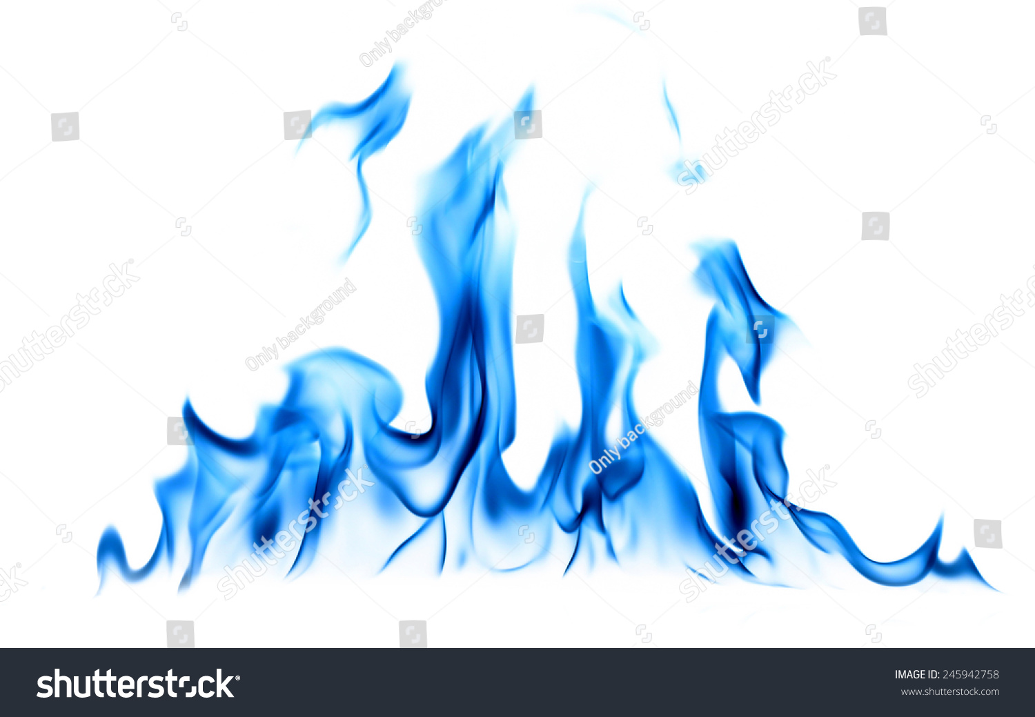 Blue Light Fire Flames On White Stock Photo 245942758 | Shutterstock