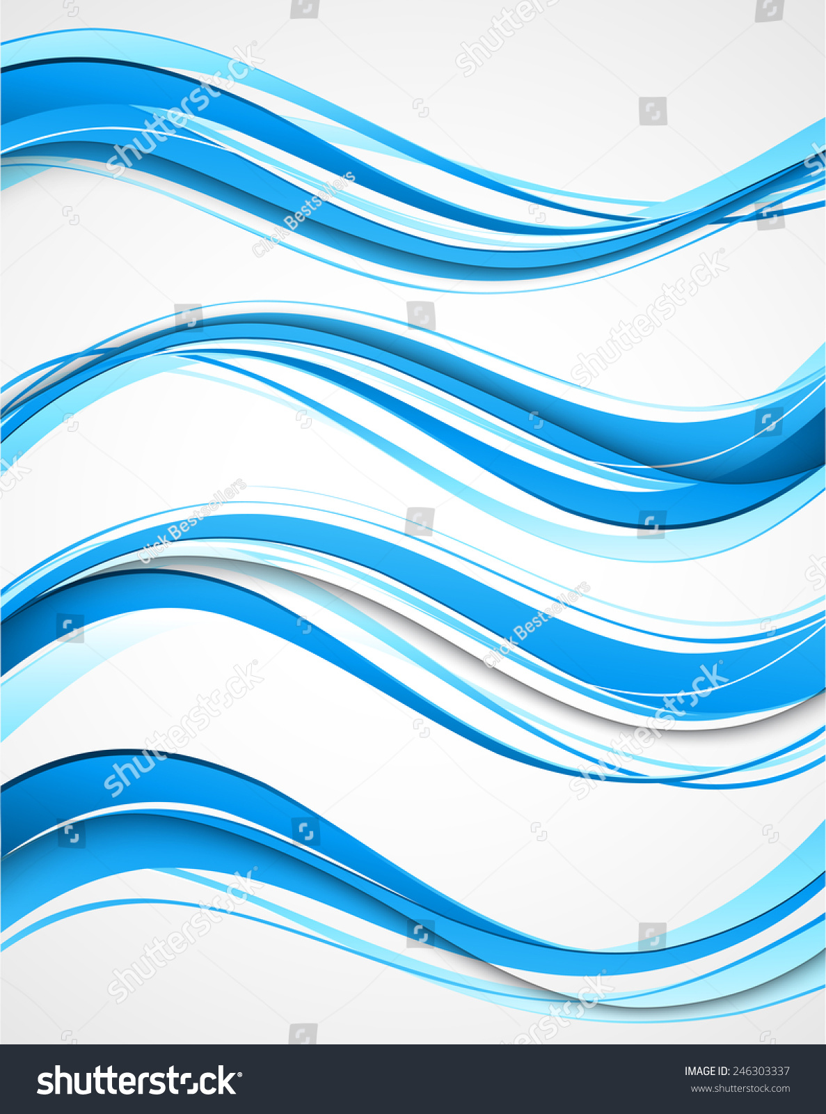 Vector Abstract Curved Lines Background Template Stock Vector (Royalty ...