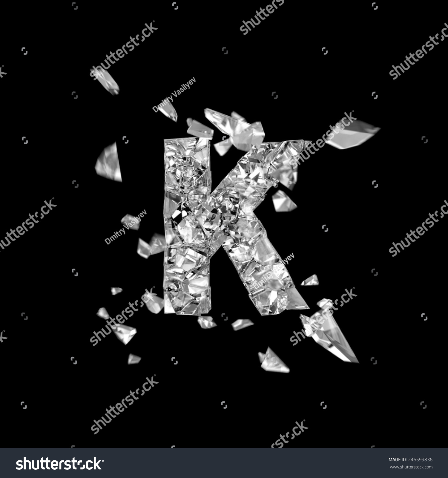 Broken Glass Alphabet Stock Illustration 246599836 | Shutterstock