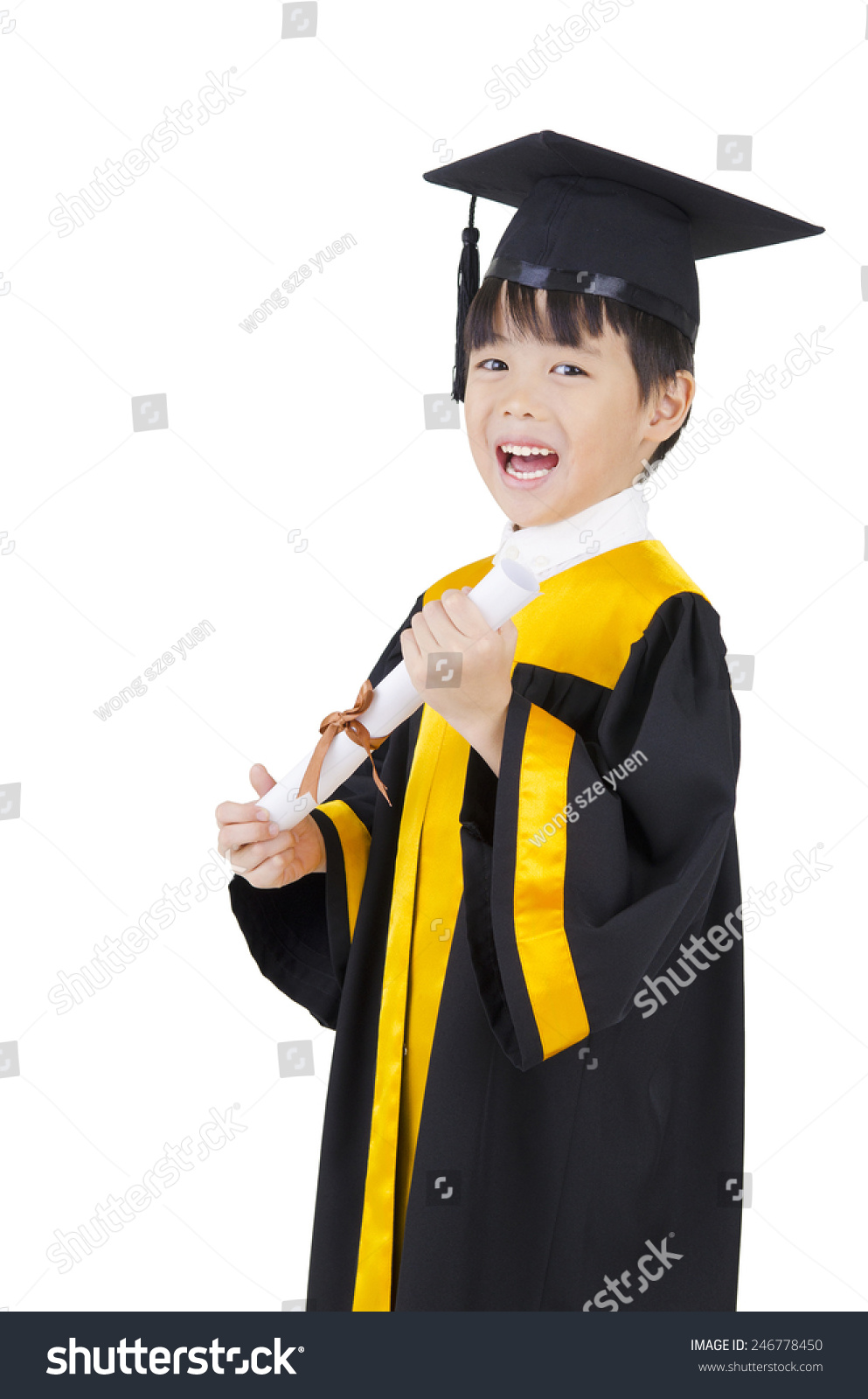 graduation gown and mortar board