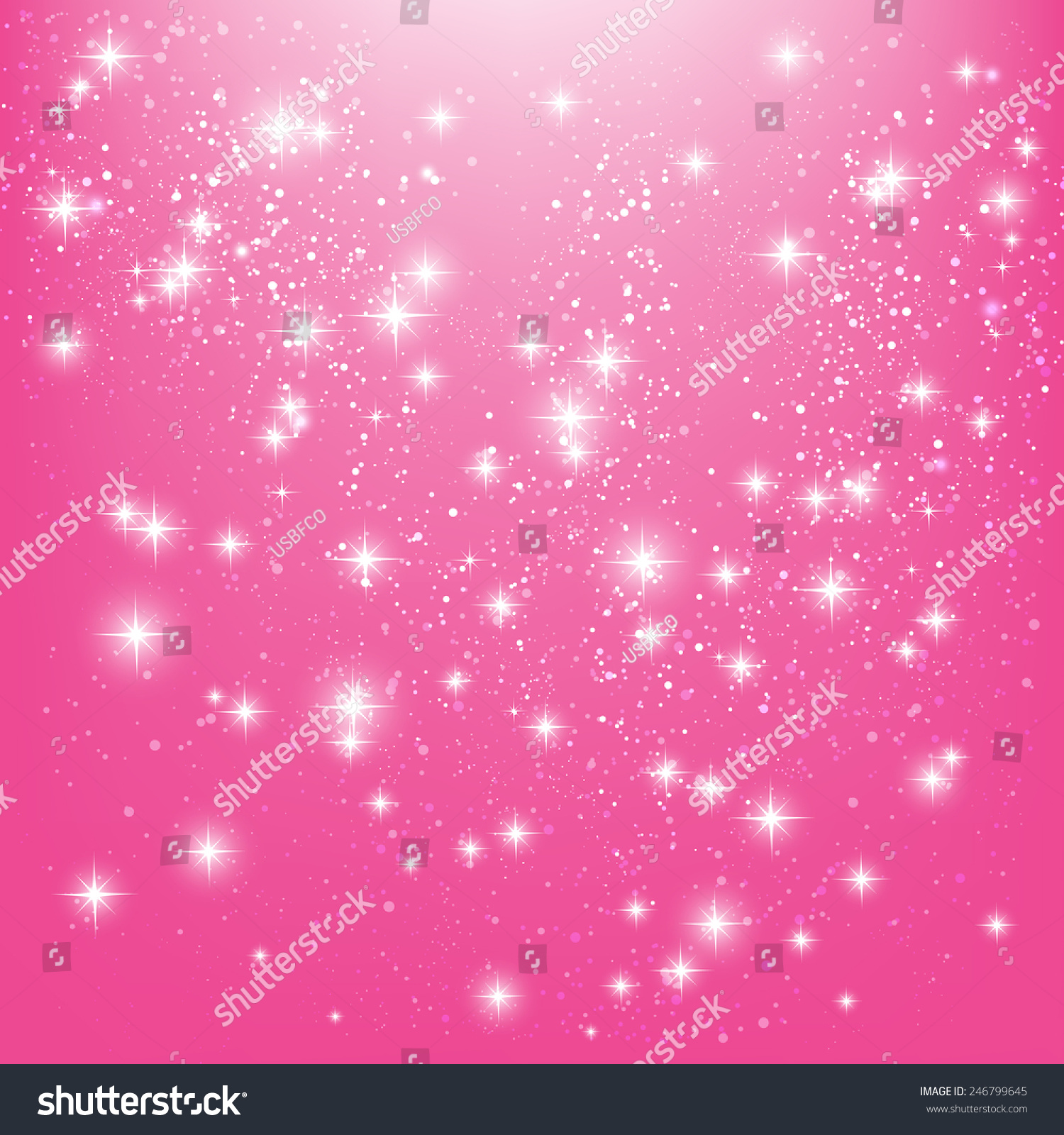 Shiny Stars On Pink Background Stock Vector Royalty Free 246799645