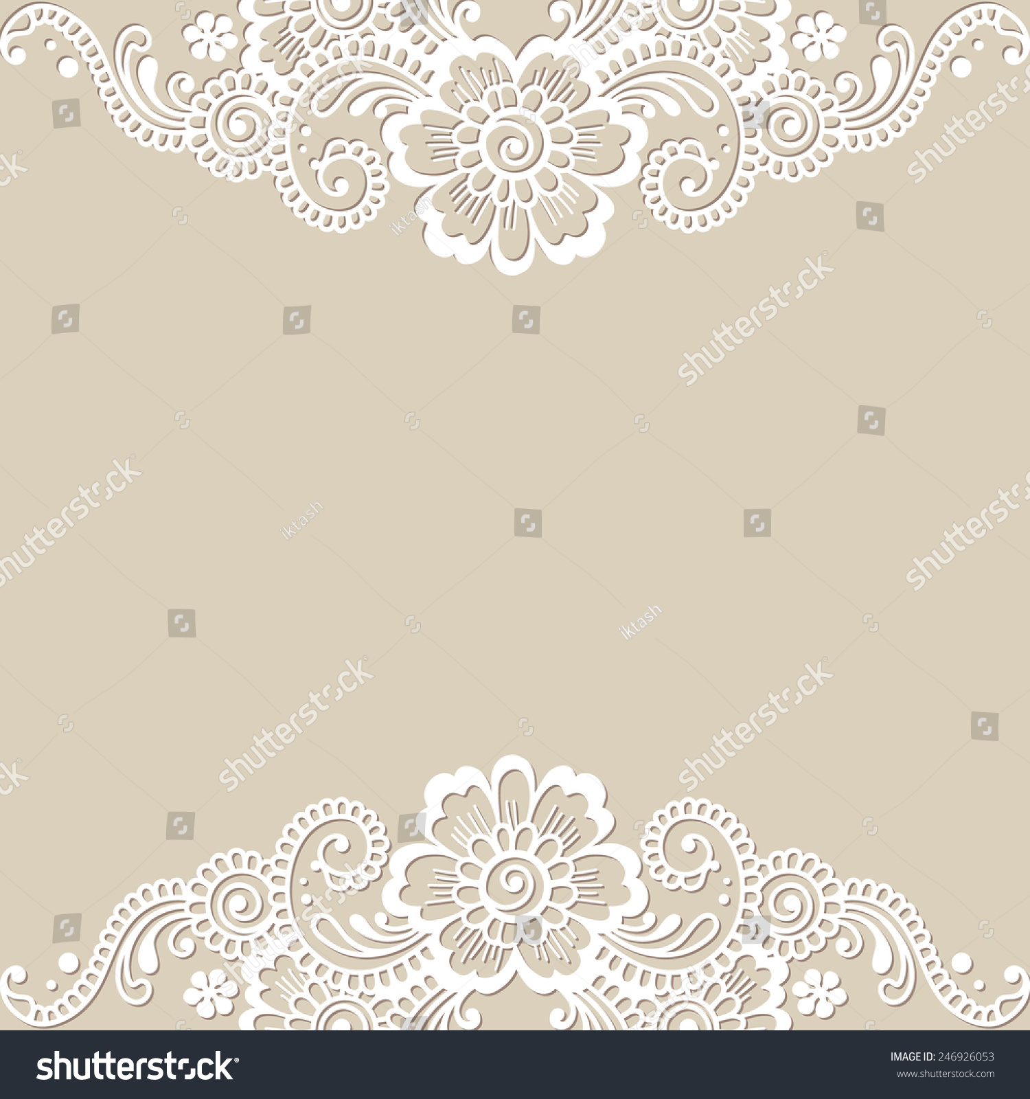 Flower Vector Ornament Frame Vector Illustration Stock Vector (Royalty ...