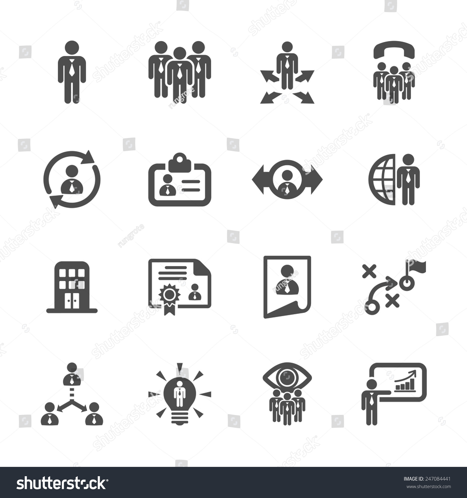 Human Resource Management Icon Set 2 Stock Vector (Royalty Free ...