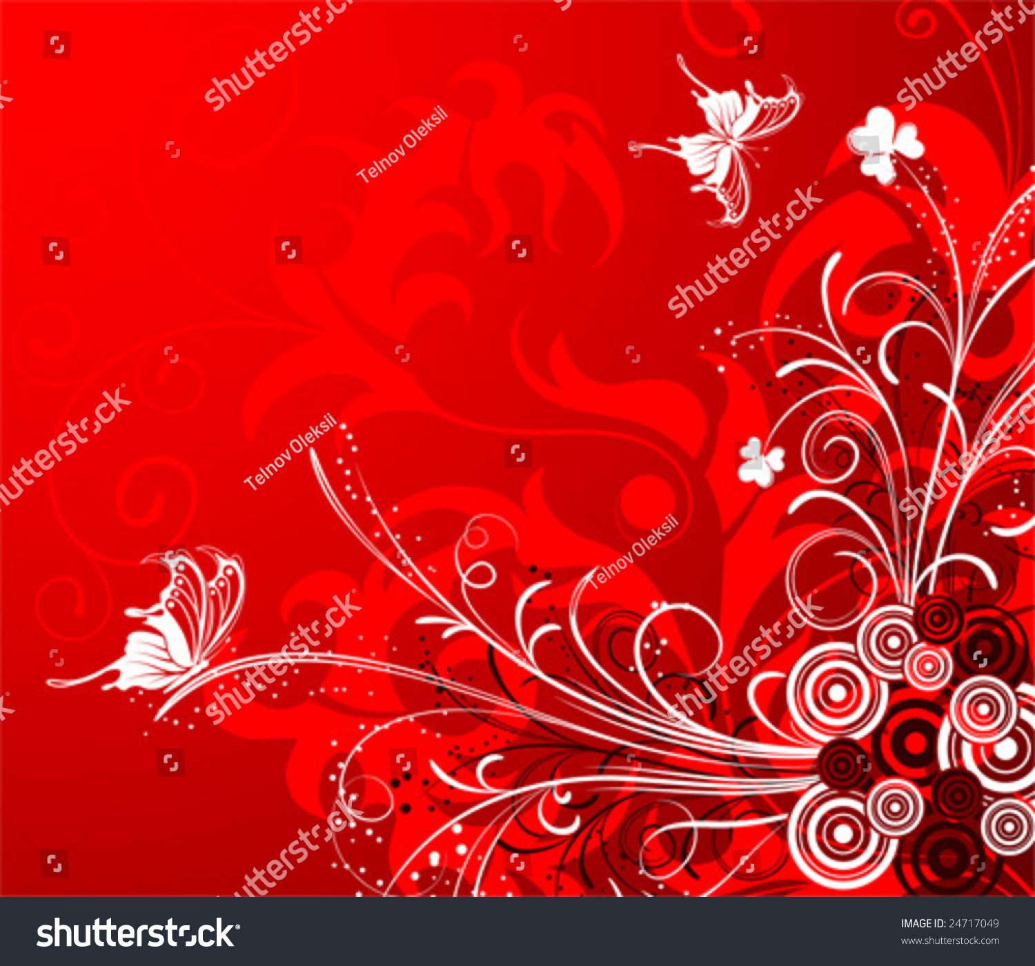 Flower Background Butterfly Element Design Vector Stock Vector Royalty Free 24717049 5108