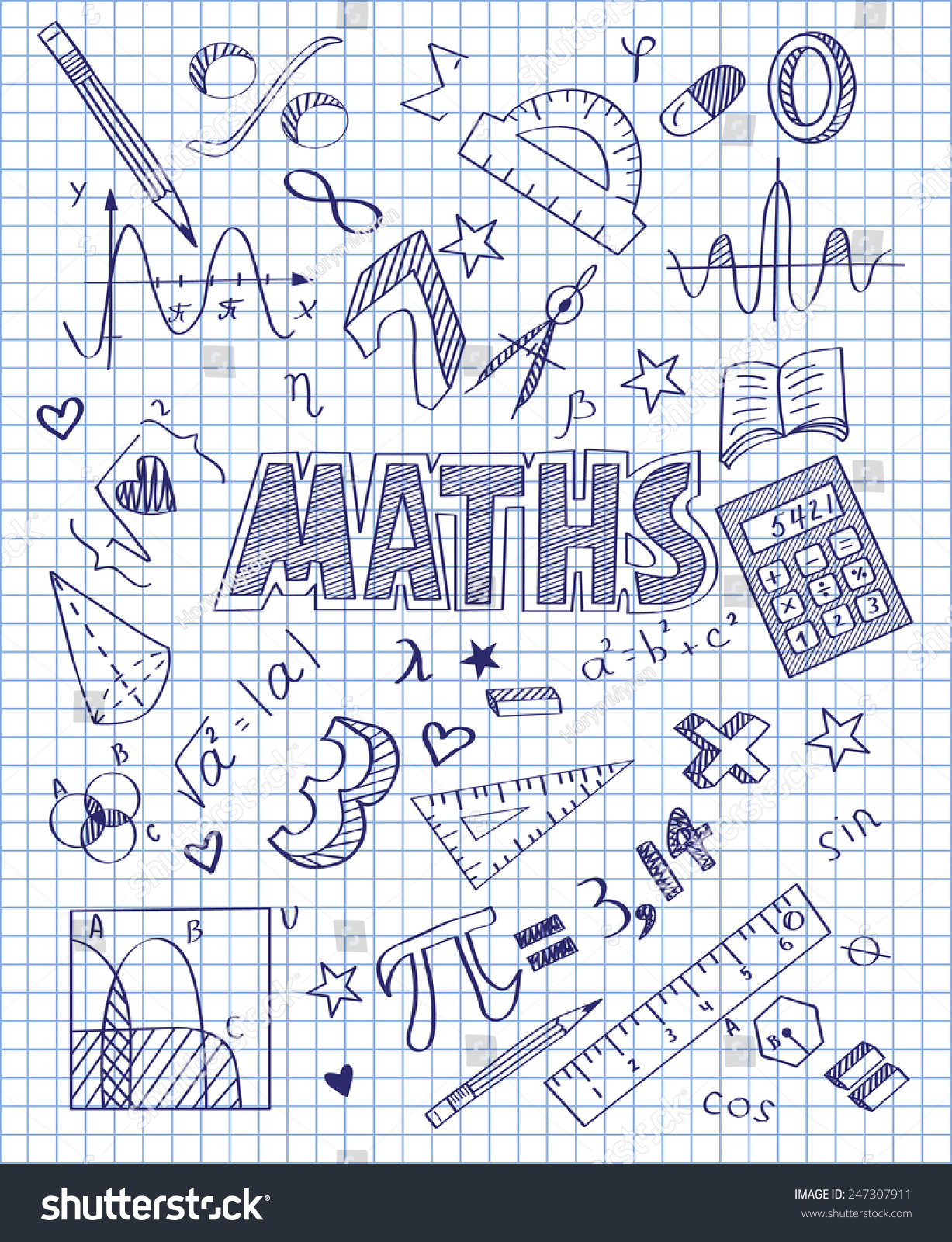 Маленькие зарисовки в тетради по математике