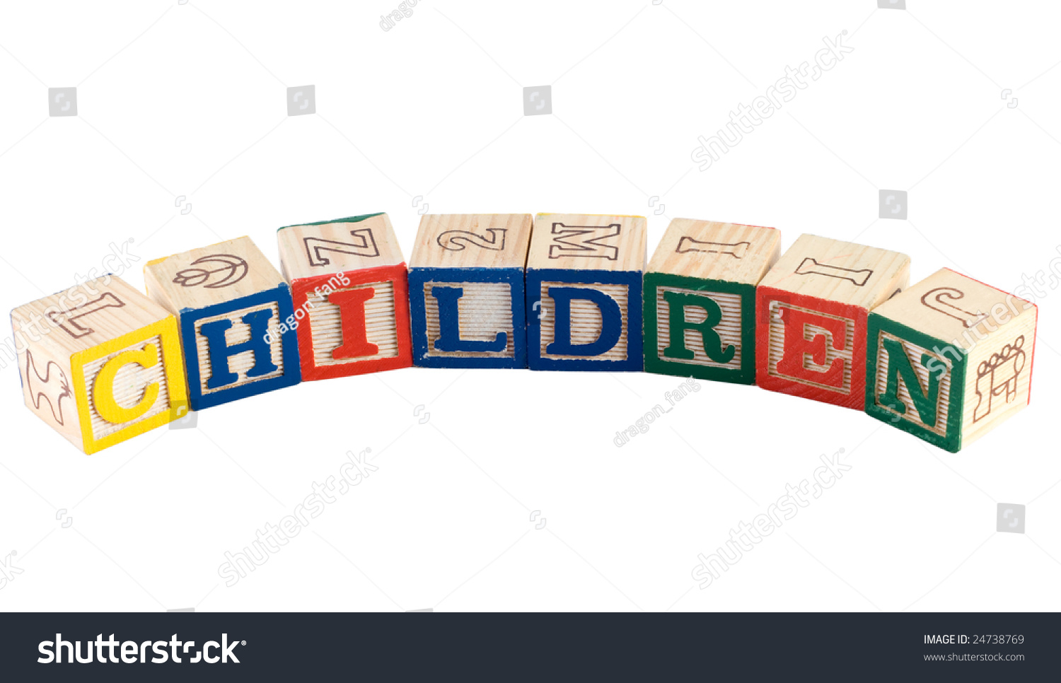 Word Children Spelled Using Colorful Letter Stock Photo 24738769 ...