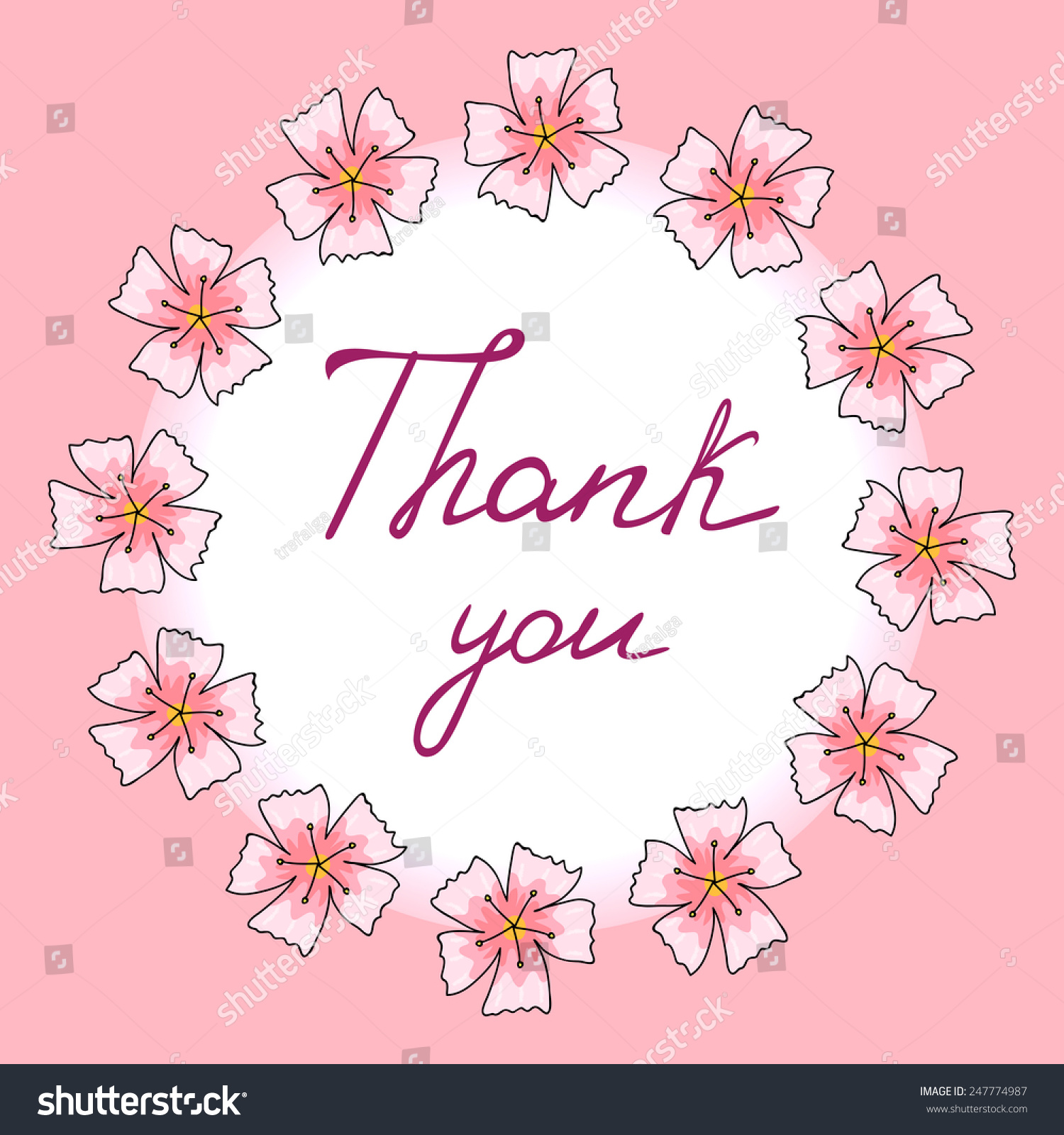 thank-you-lettering-letter-thanks-floral-stock-vector-royalty-free