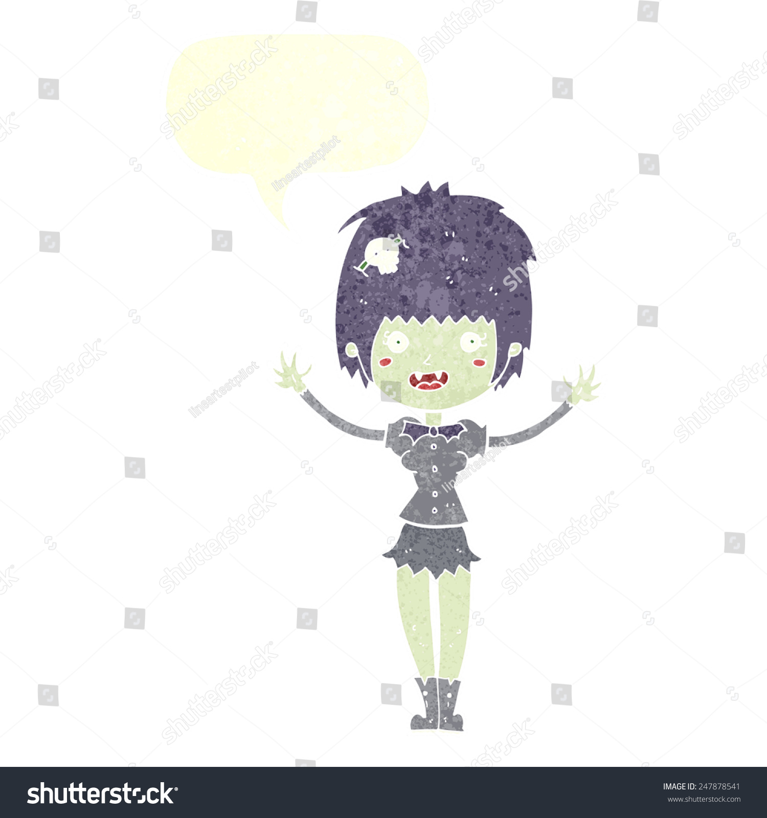 Cartoon Zombie Girl Stock Vector Royalty Free Shutterstock