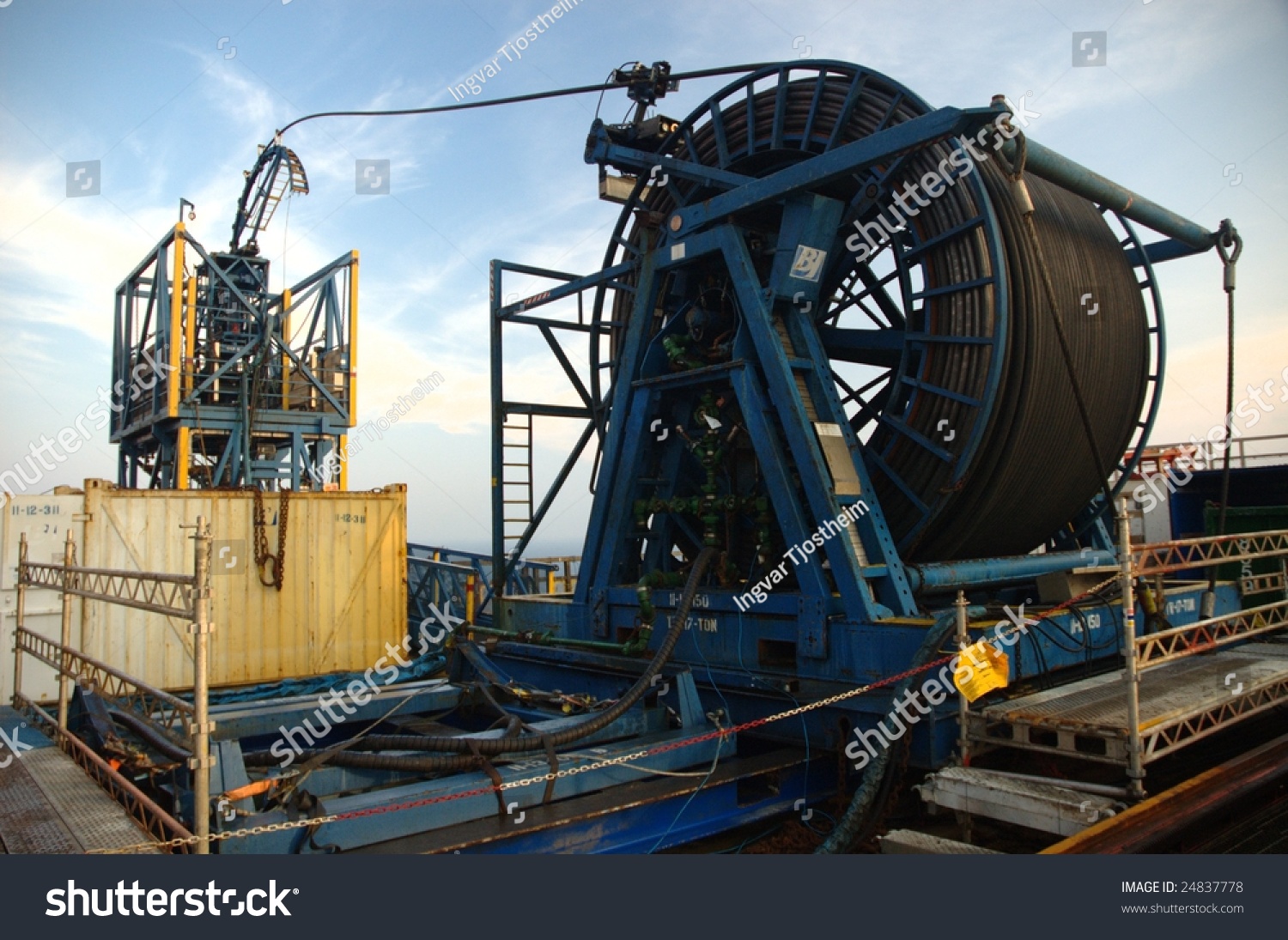 Coil Tubing On Offshore Oil Rig Stock Photo Shutterstock