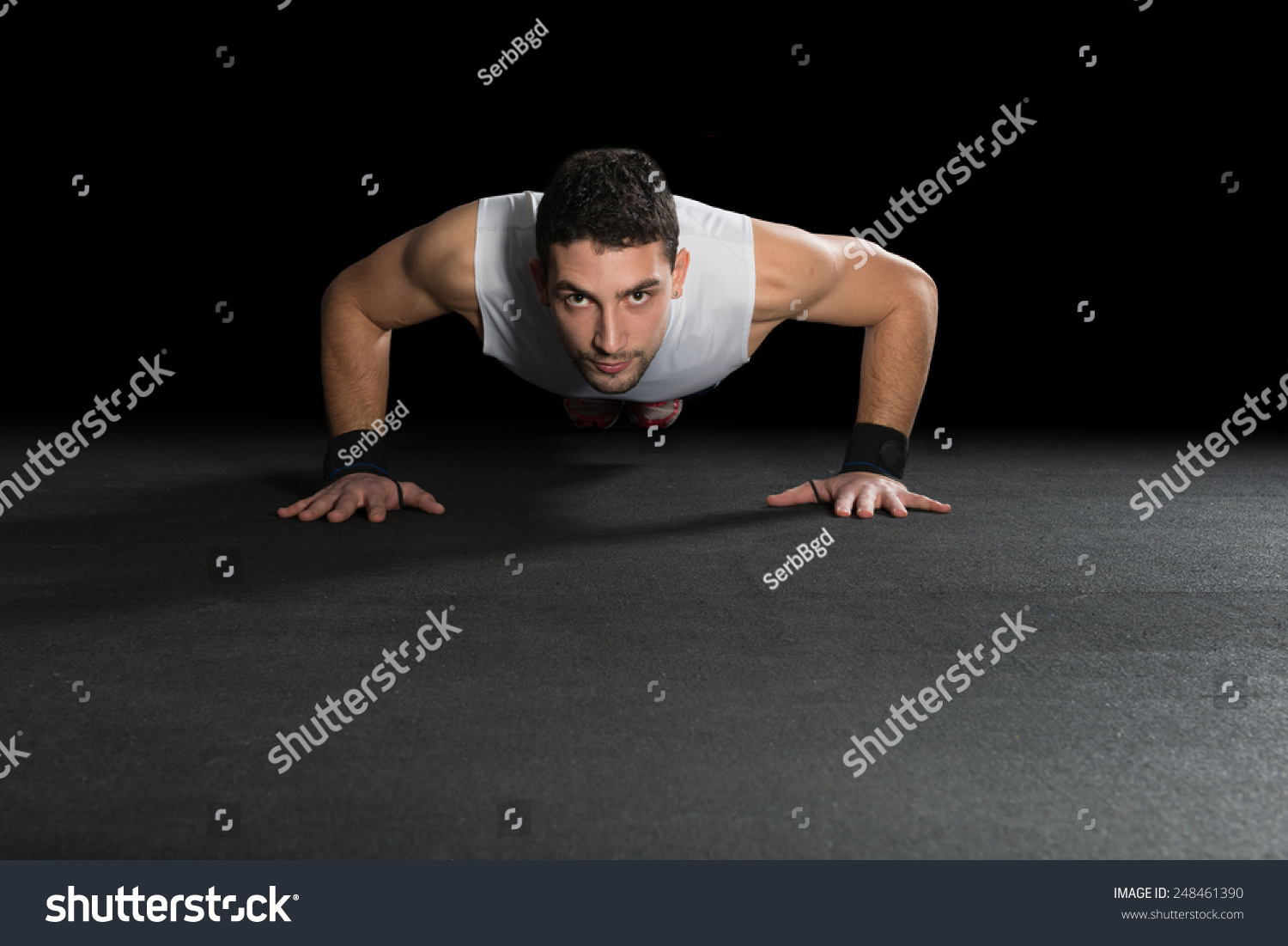 Muscular Men Doing Pushups Stock Photo 248461390 | Shutterstock