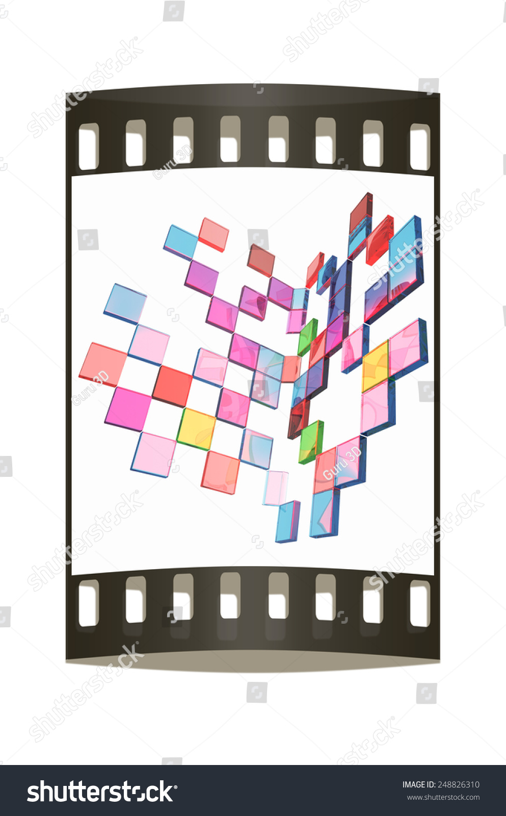 Square Frame Background Design Concept Film Stock Illustration