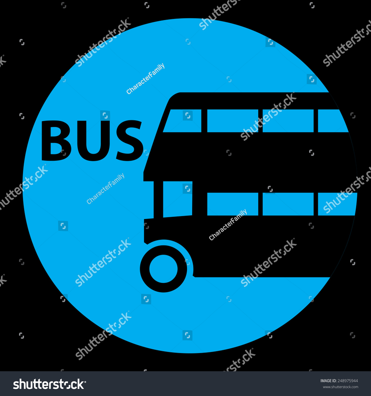 Bus Station Signs Symbol Stock Vector (Royalty Free) 248975944 ...