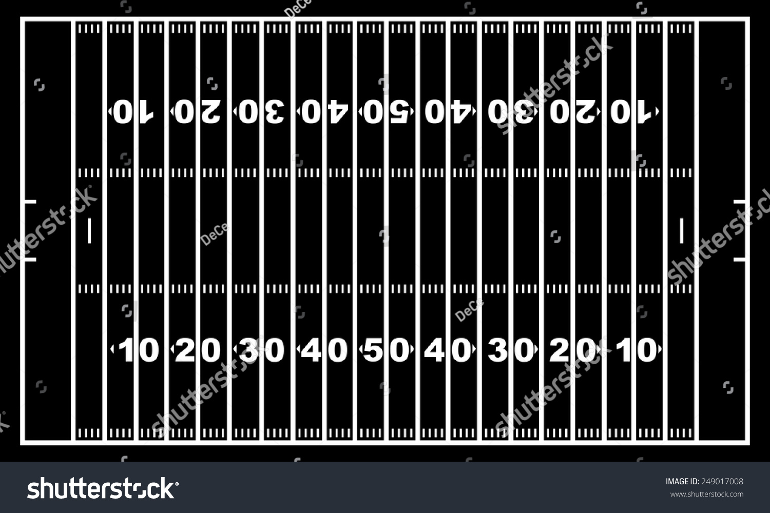 American Football Field Black Background Stock Vector (Royalty Free ...