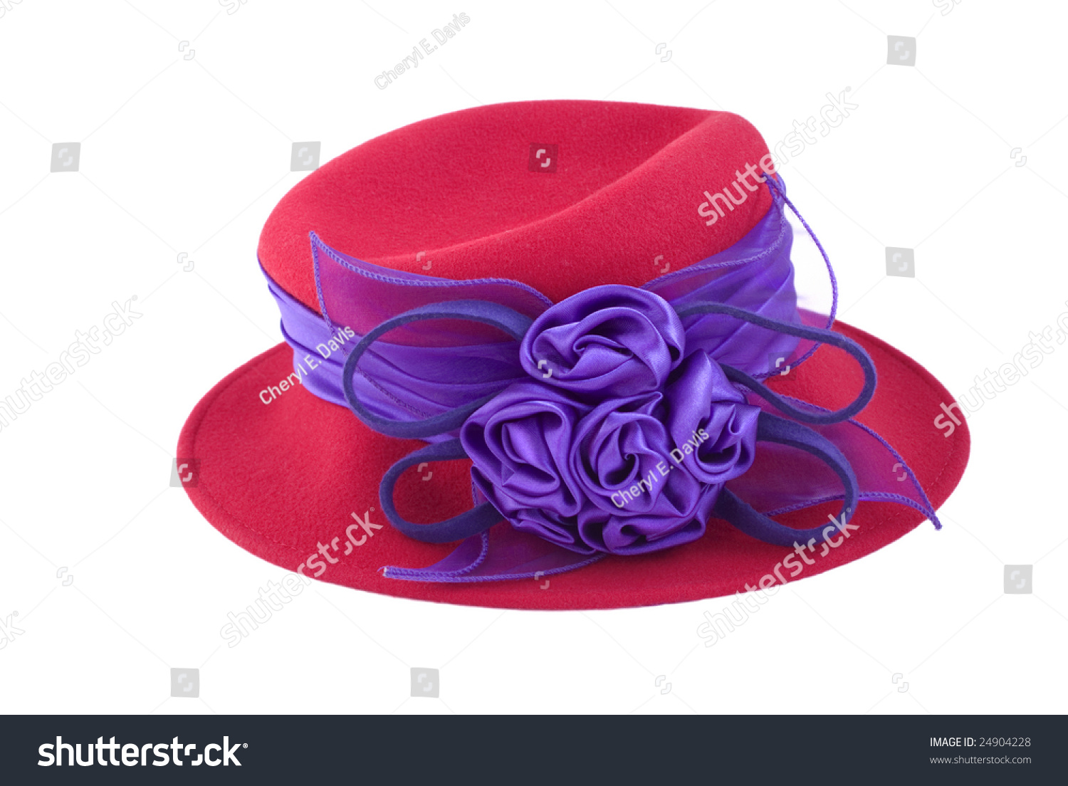 red and purple hat