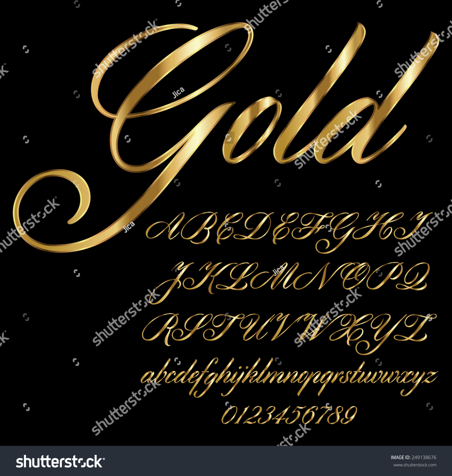 3,125 Gold Cursive Font Images, Stock Photos & Vectors | Shutterstock
