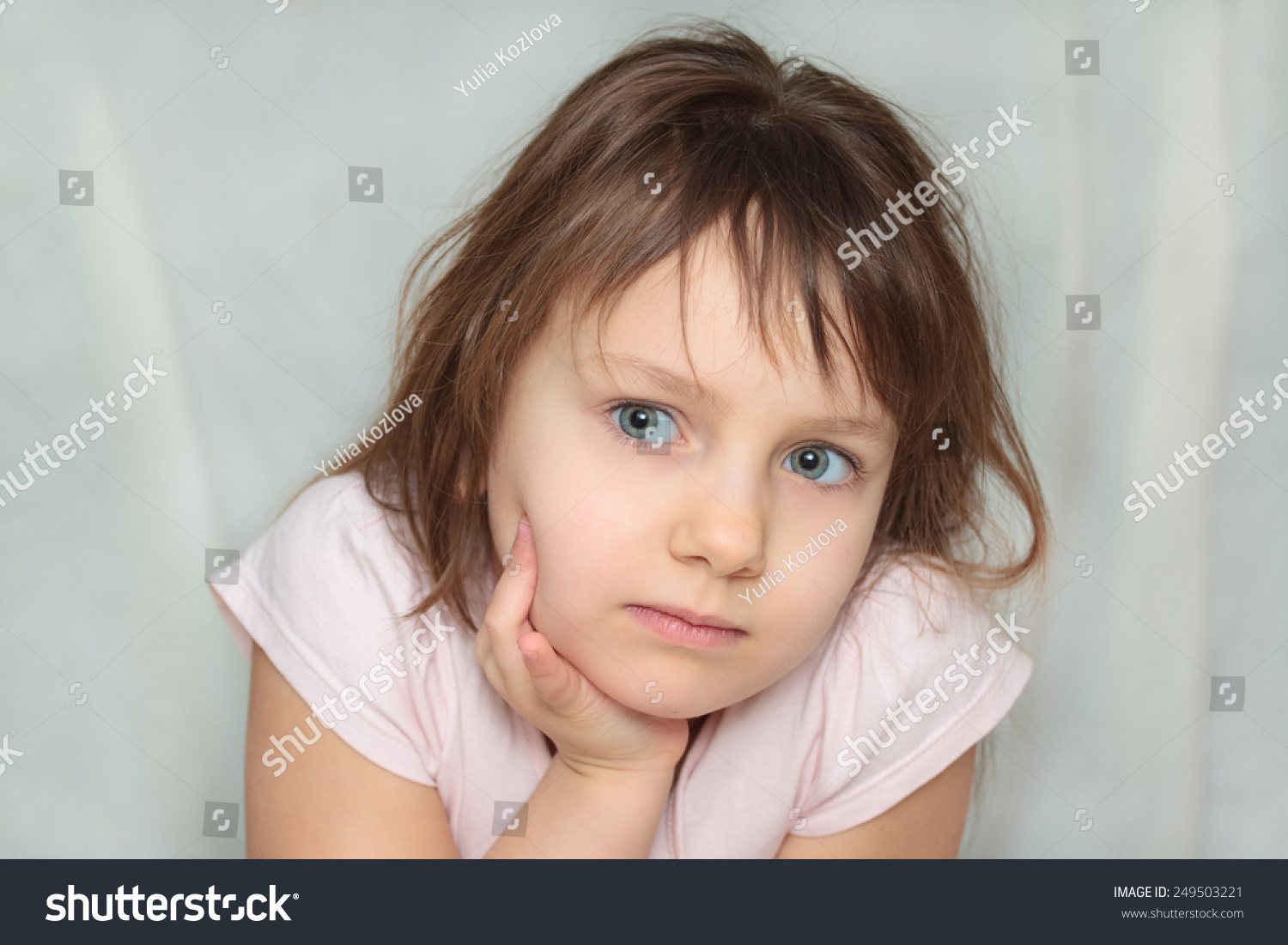 Portrait Bored Girl Stock Photo 249503221 Shutterstock