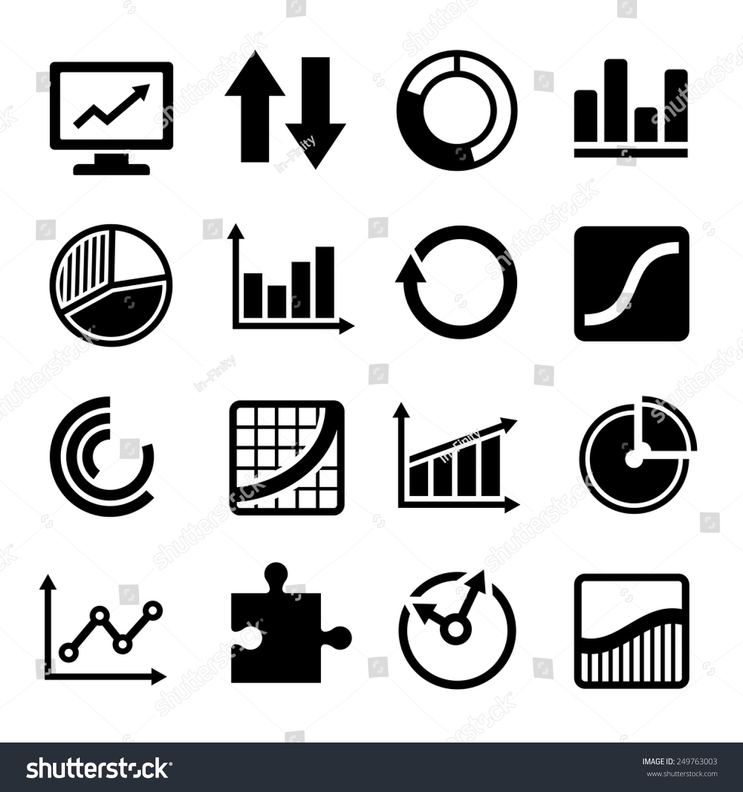 Business Diagram Infographic Icons Set Stock Vector (Royalty Free ...