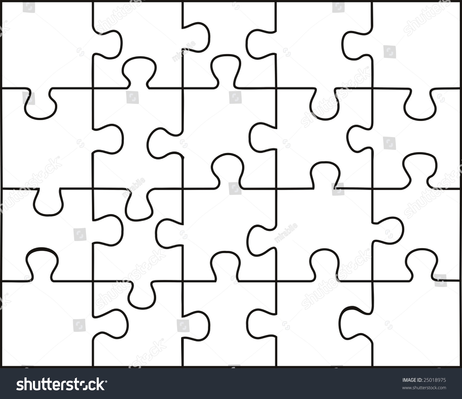 Vector Transparent Puzzle On Withe Background Stock Vector (Royalty ...