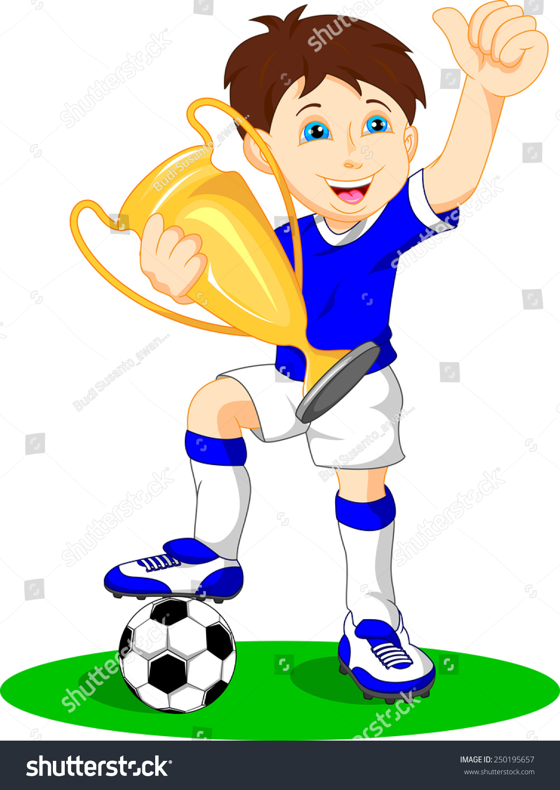 Мальчик с футбольным Кубком