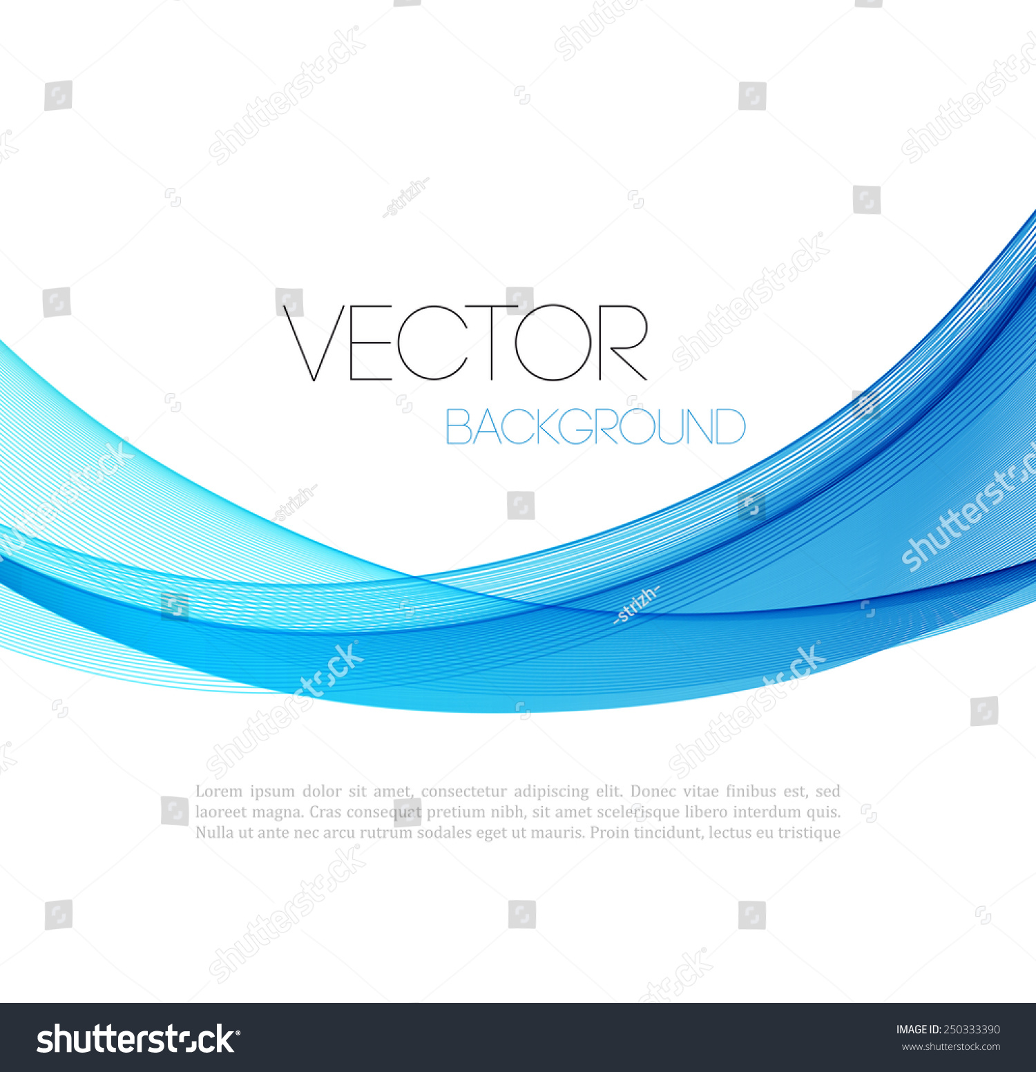 Vector Abstract Curved Lines Background Template Stock Vector (Royalty ...