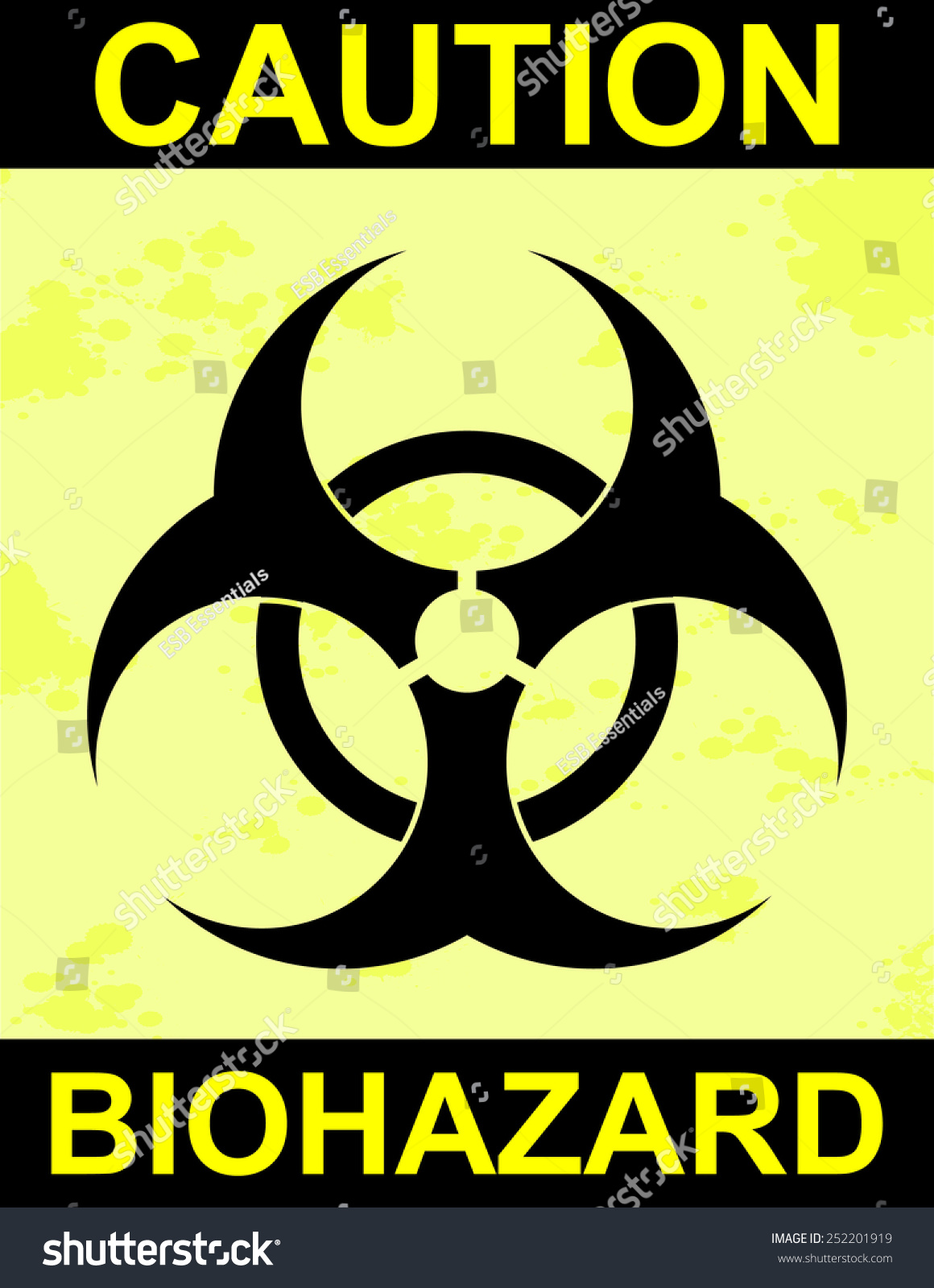 Caution Biohazard Sign Stock Vector (Royalty Free) 252201919 | Shutterstock