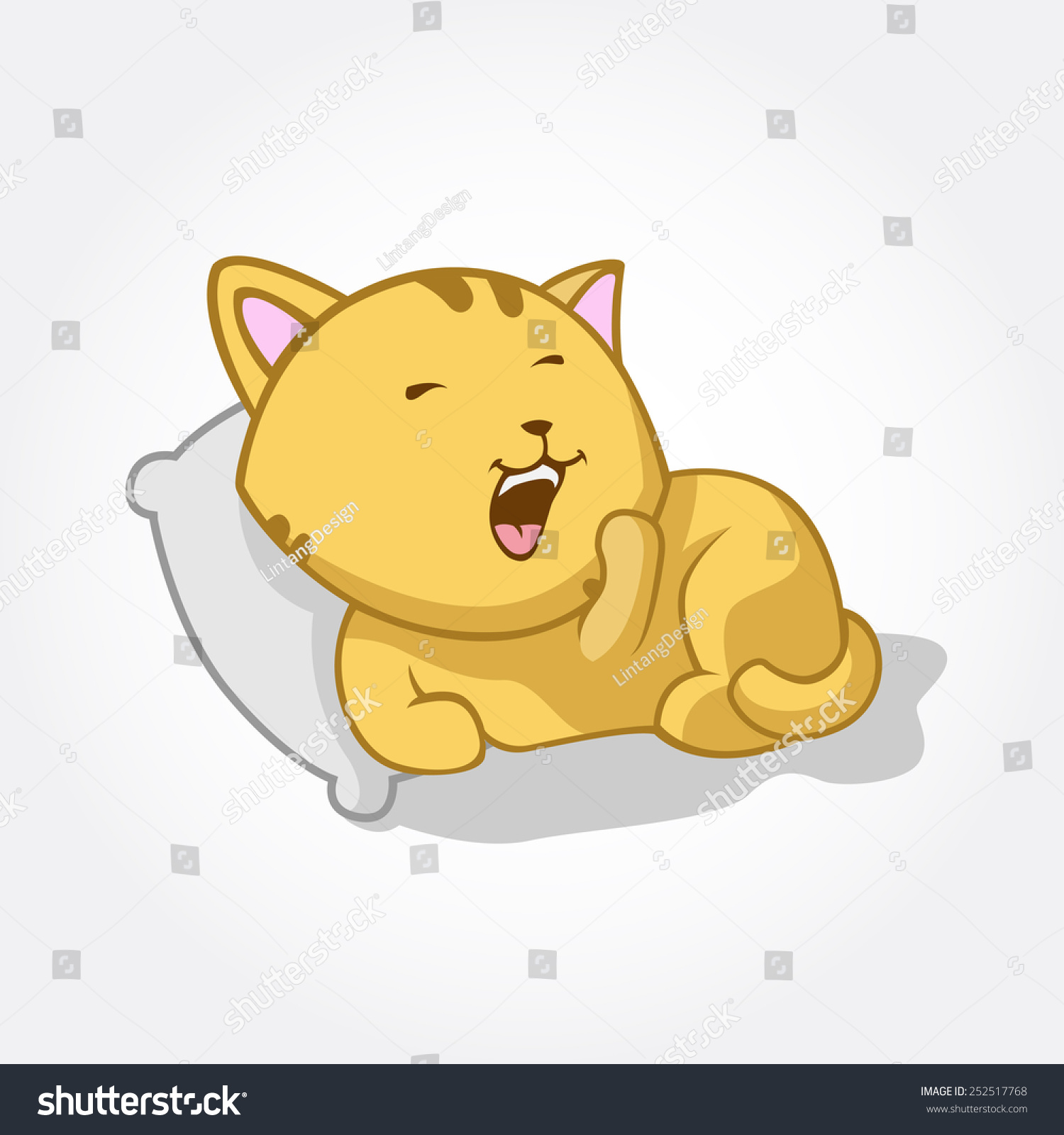 This Cat Cartoon Vector Illustration This Stock Vector (Royalty Free ...