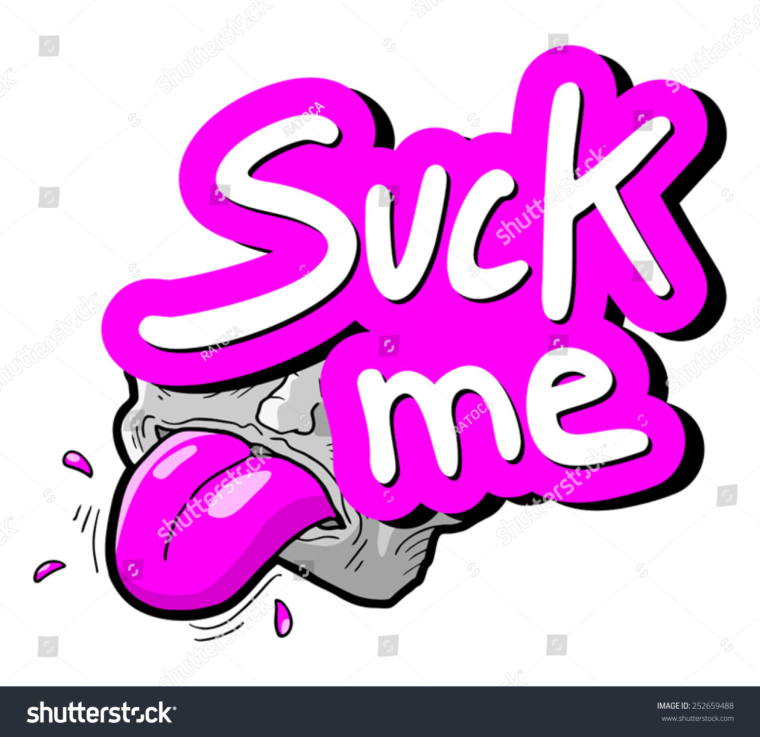 Suck Me Stock Vector (Royalty Free) 252659488 | Shutterstock