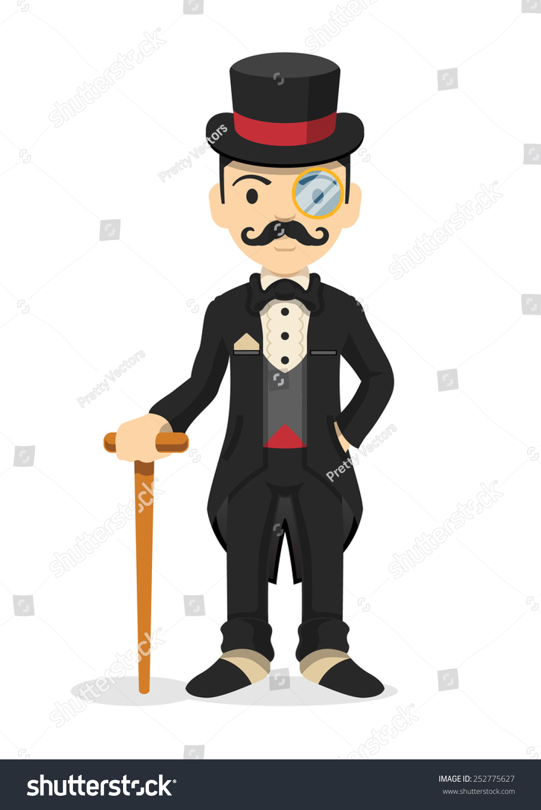 Retro Gentleman Vector Illustration Stock Vector (Royalty Free ...