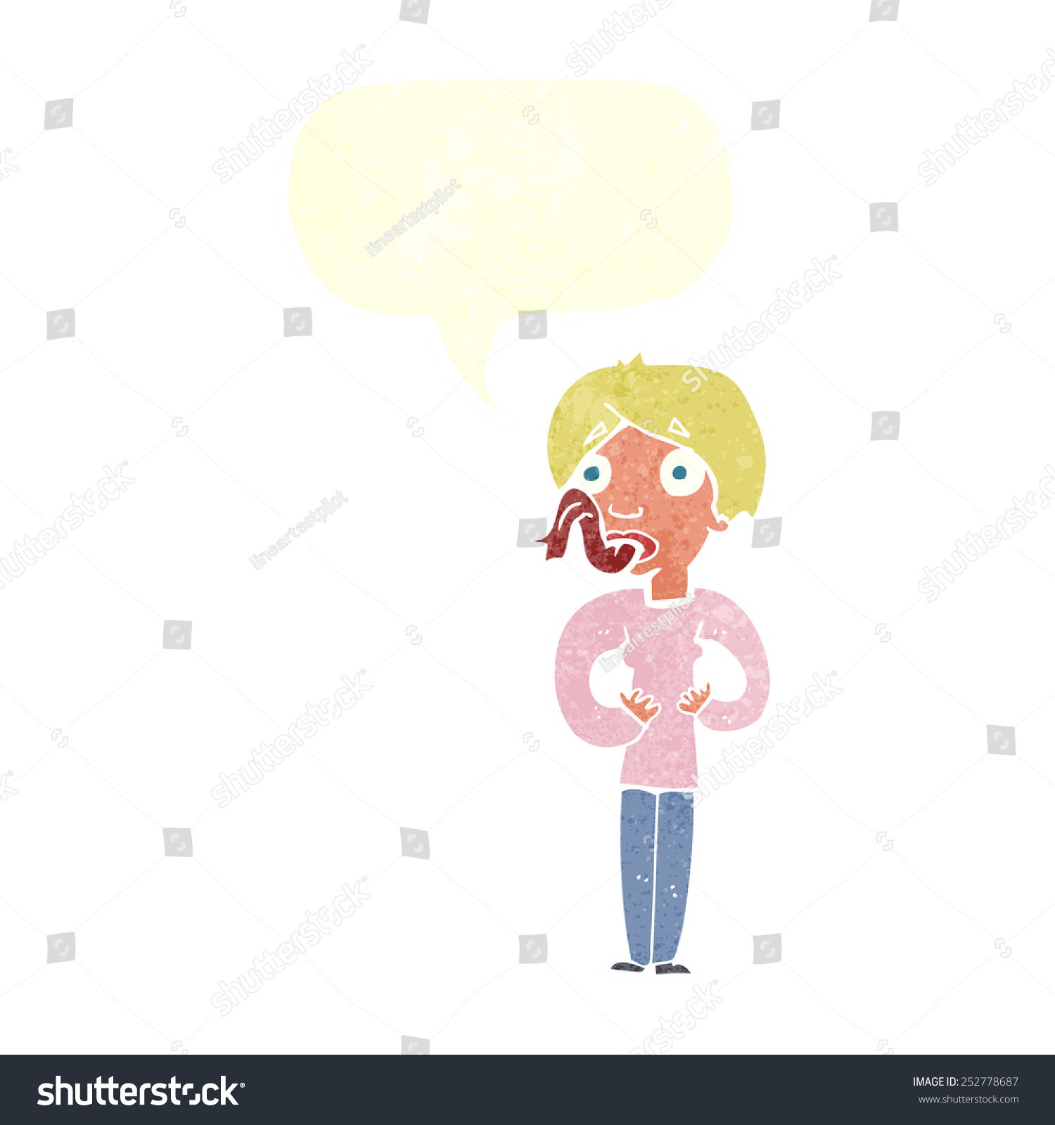 말풍선 모양으로 혀를 내밀고 있는 만화 스톡 일러스트 252778687 Shutterstock 4648