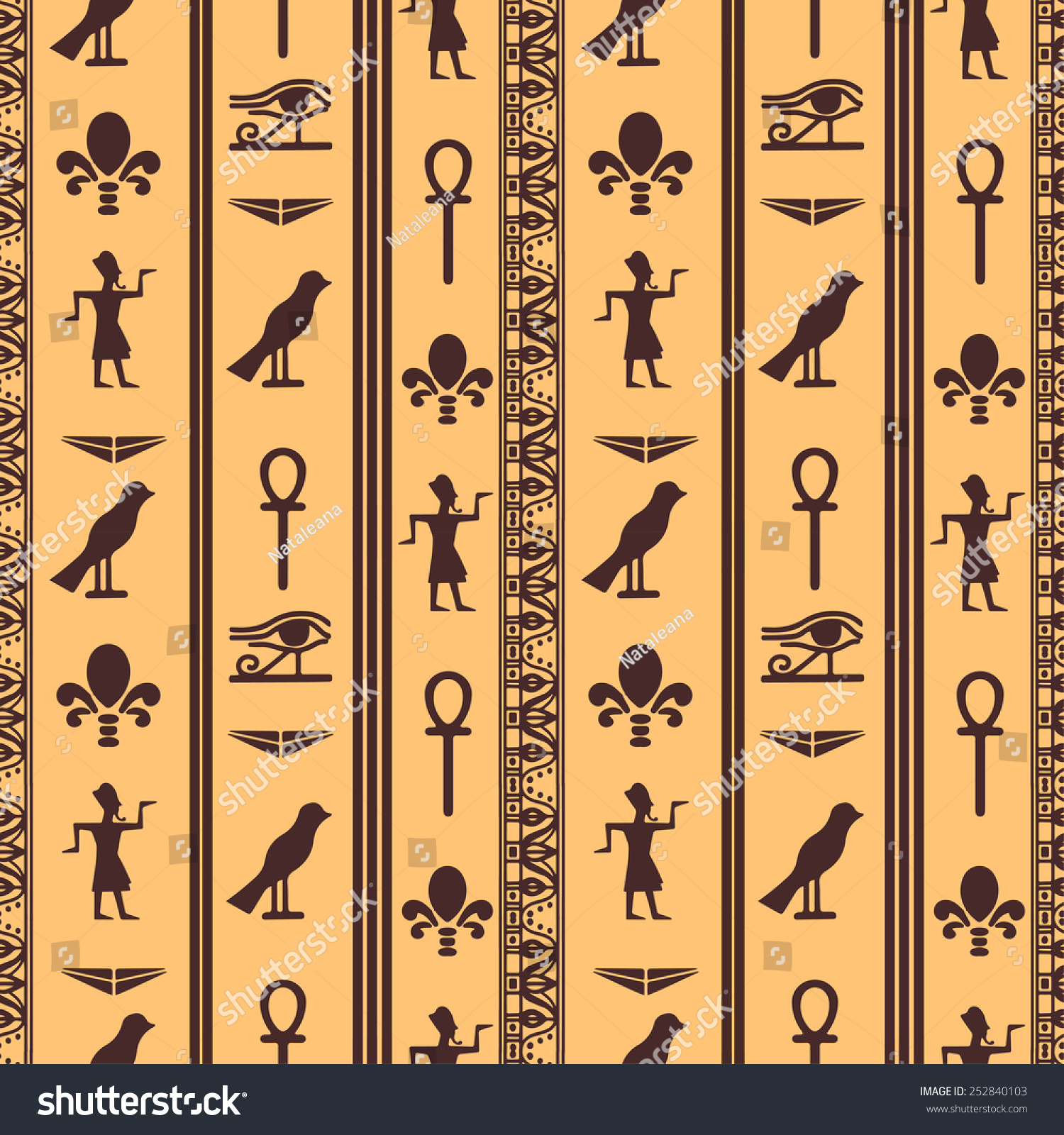 Древнеегипетские иероглифы орнамент