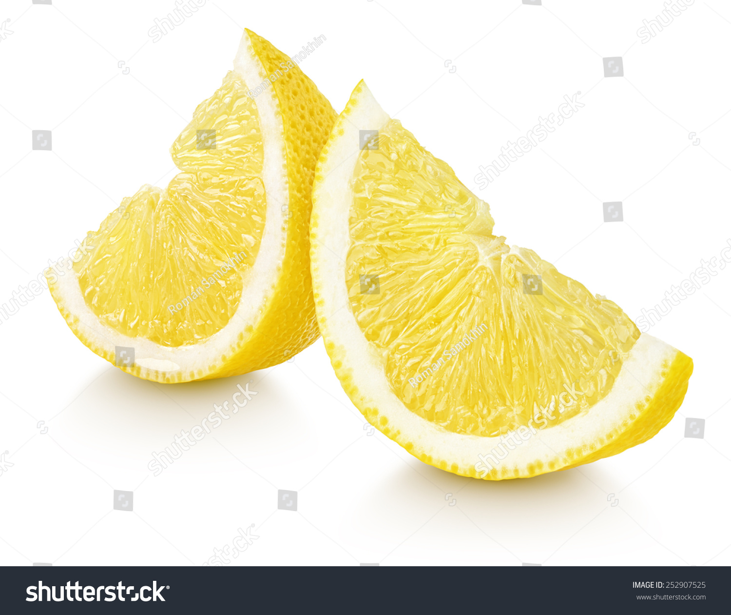 2 Лимона на белом фоне