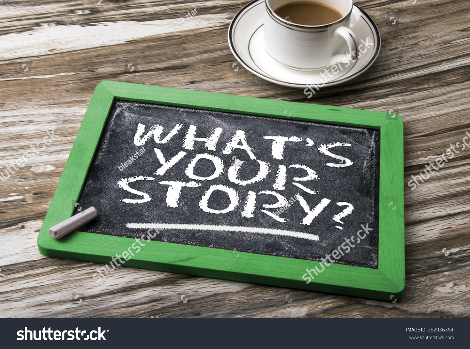 Whats Your Story Handwritten On Blackboard Stock Photo 252936364 ...