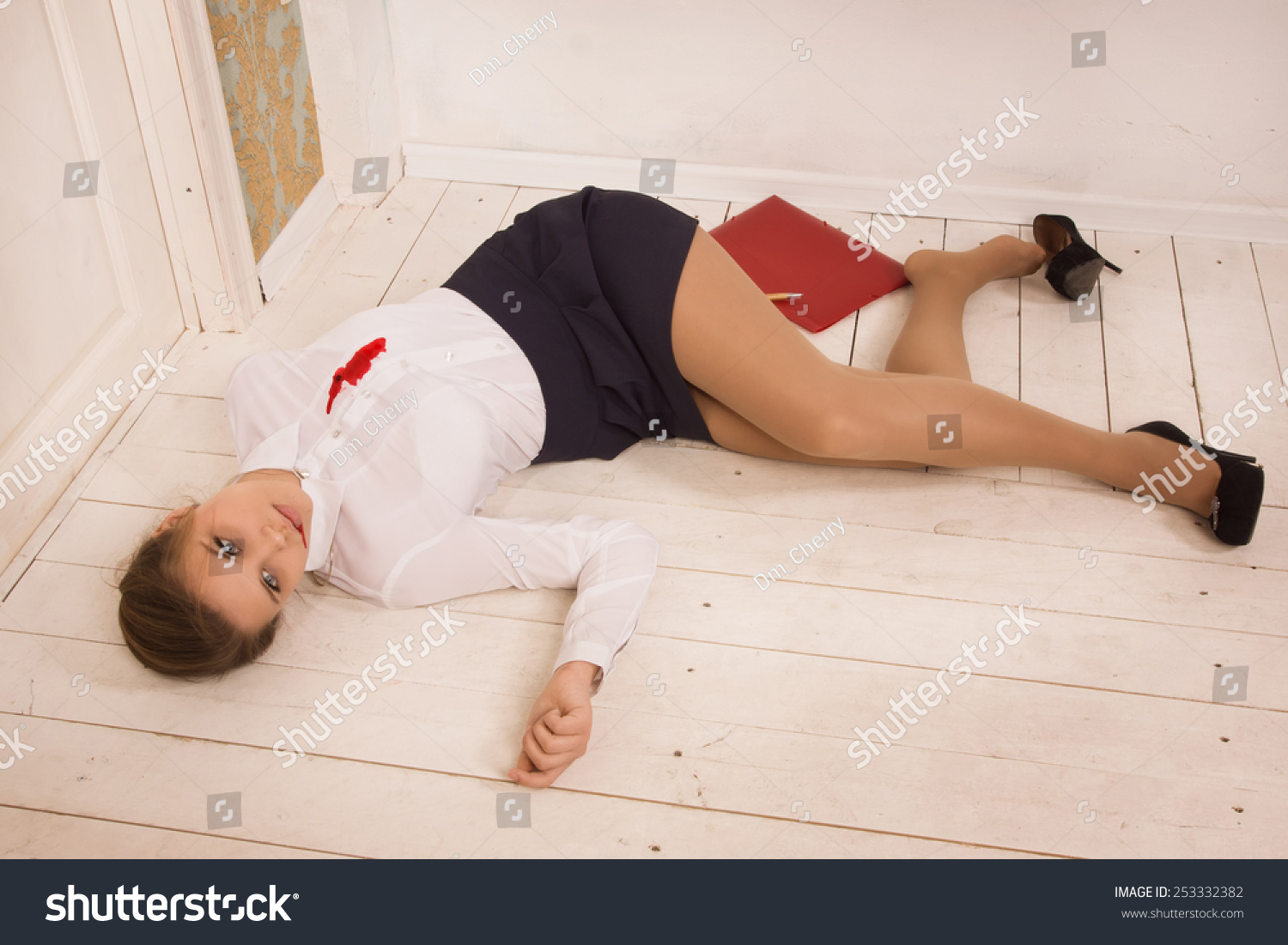 Crime Scene Office Body Lifeless Secretary Stock Photo Shutterstock