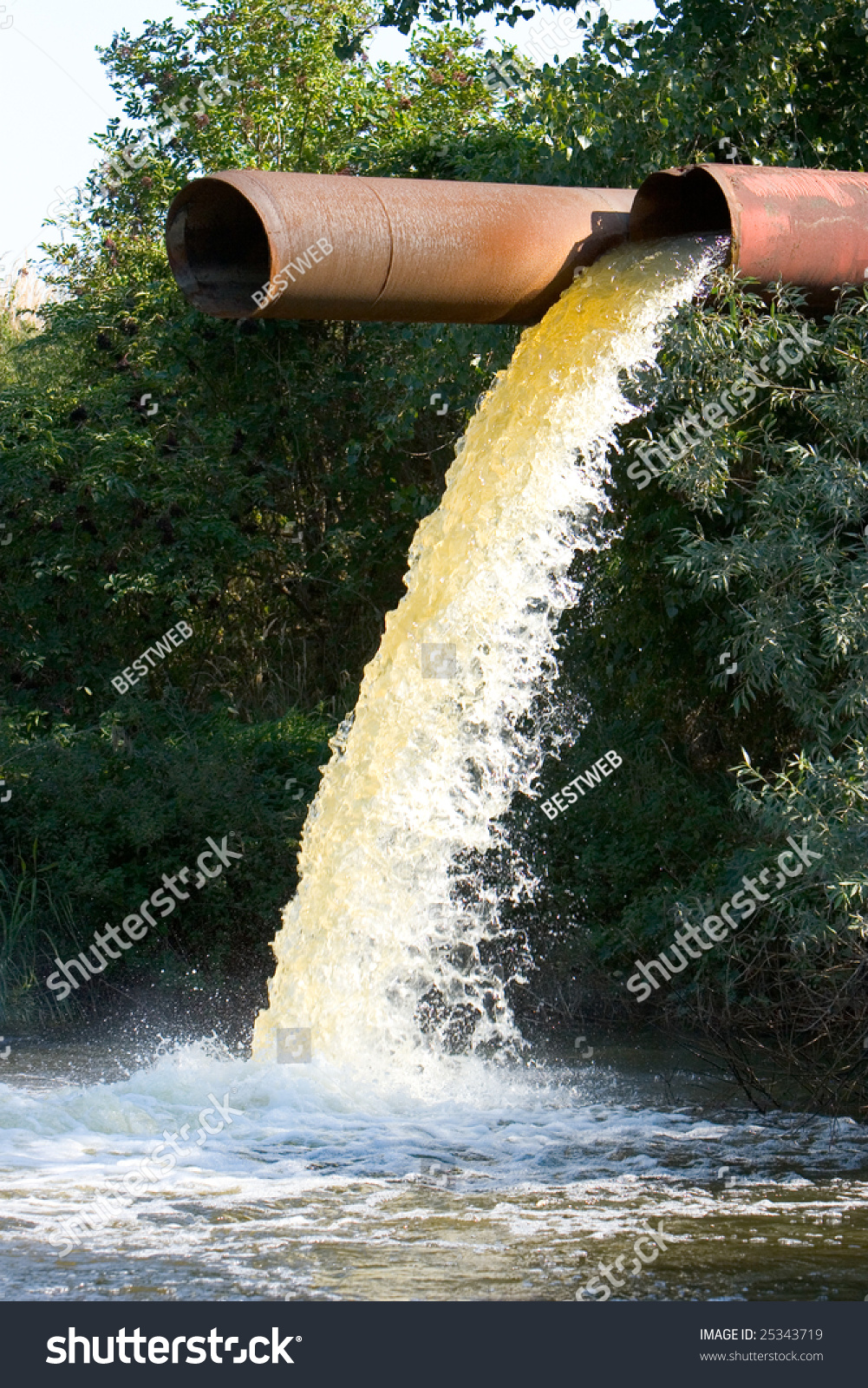 Photo Flow Out Water Conduit River Stock Photo 25343719 | Shutterstock