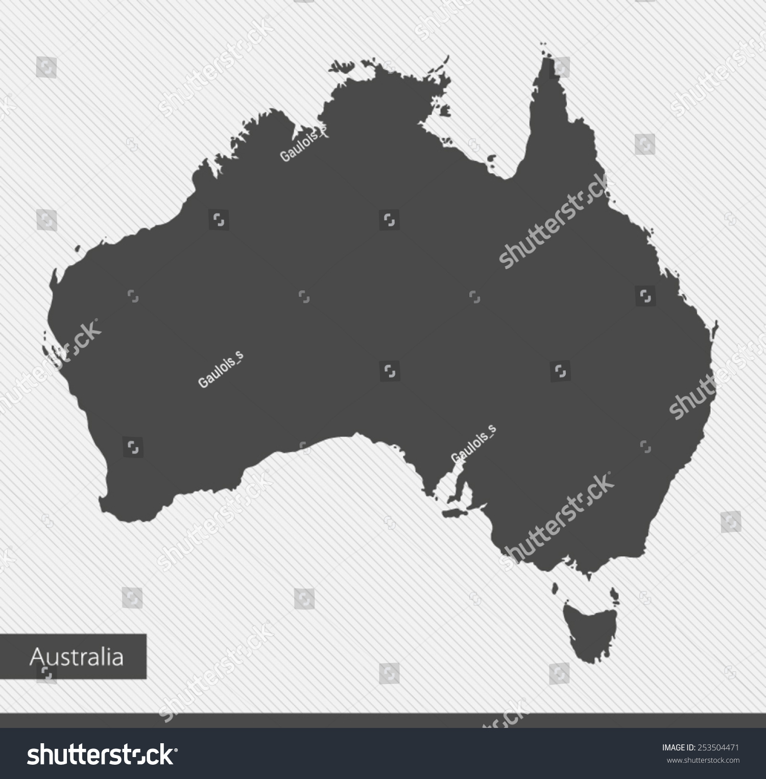 Map Australia Vector Illustration Stock Vector (Royalty Free) 253504471 ...