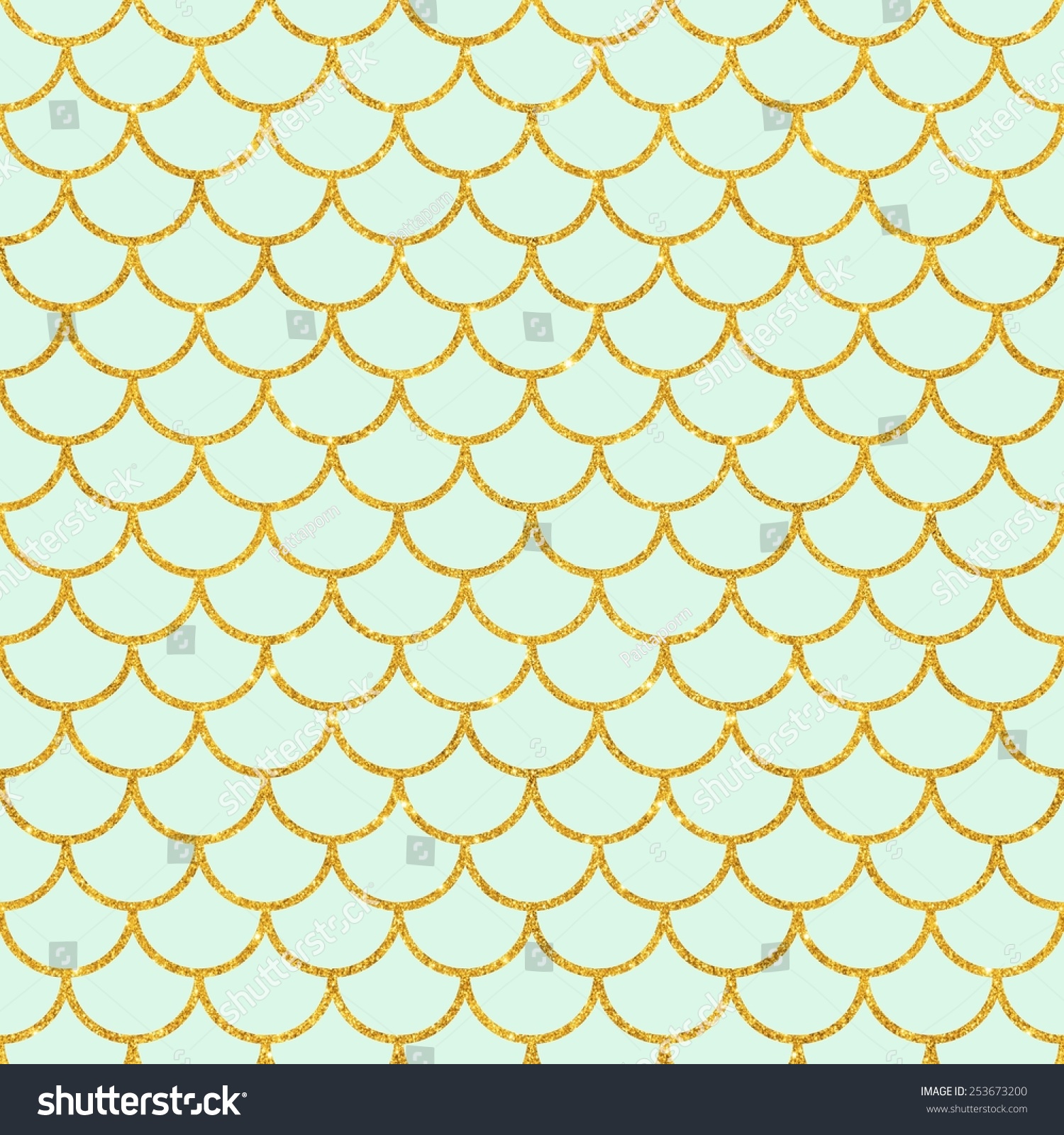 Digital Paper Scrapbook Mint Gold Glitter Stock Photo 253673200 ...