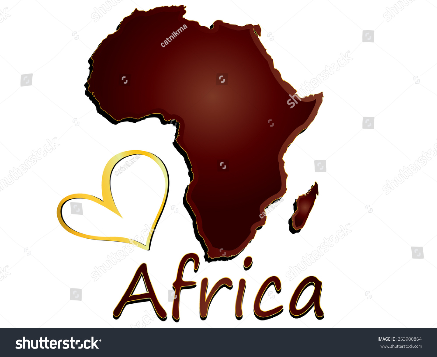 Vector Map Africa Stock Vector Royalty Free 253900864 Shutterstock 6448