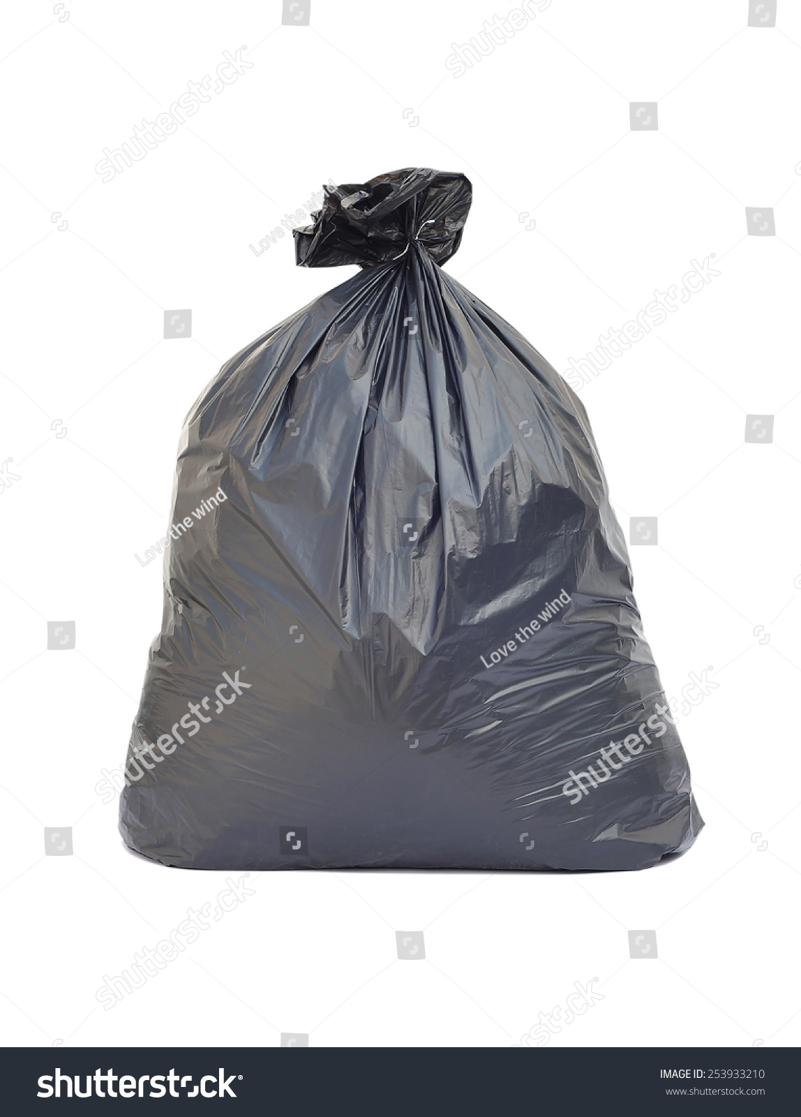 Garbage Bag On White Background Clipping Stock Photo 253933210 ...