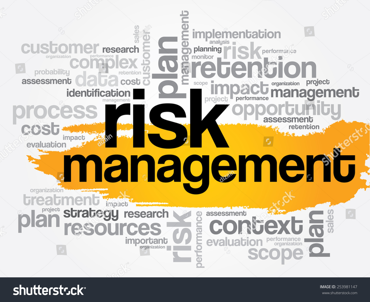 Risk Management Word Cloud Business Concept Stock Vector (Royalty Free ...