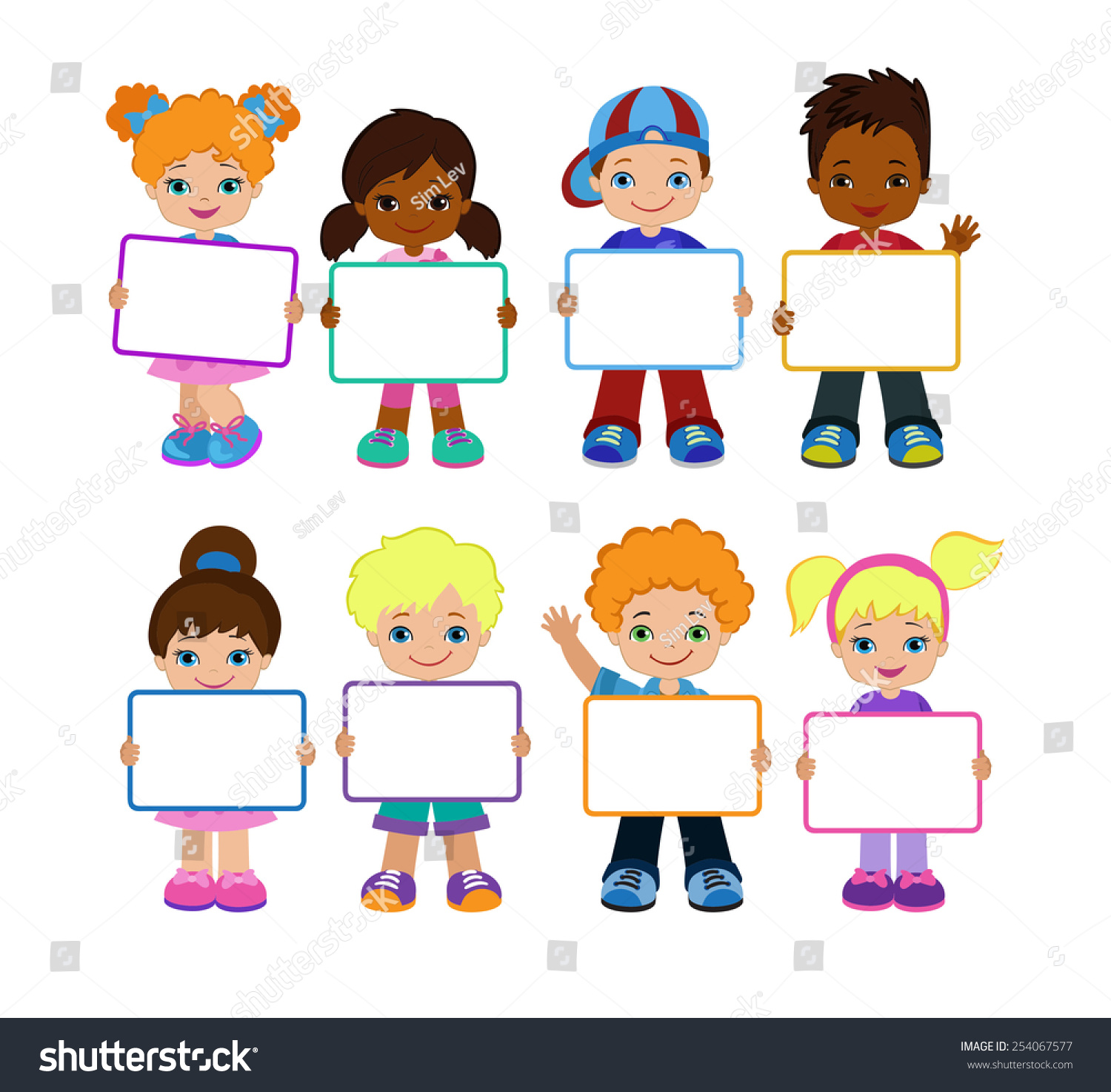 Kids Signs Bricht Kids Frame Board 스톡 벡터(로열티 프리) 254067568 | Shutterstock